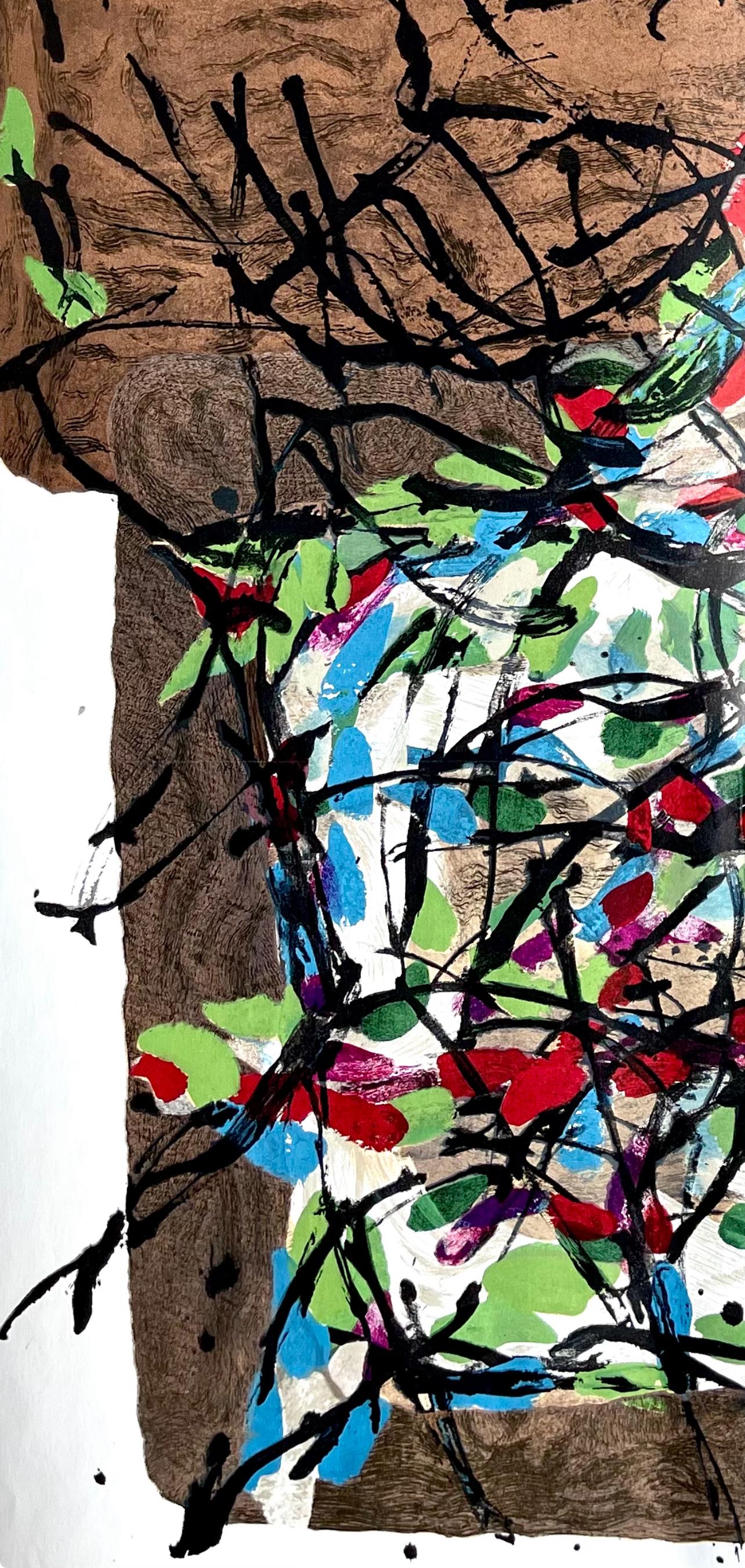 Riopelle, Composition, Derrière le miroir (après) - Print de Jean-Paul Riopelle
