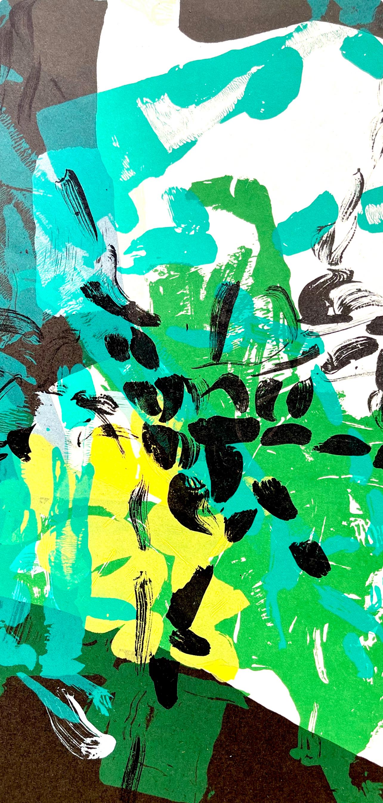 Riopelle, Composition, Derrière le miroir (après) - Moderne Print par Jean-Paul Riopelle