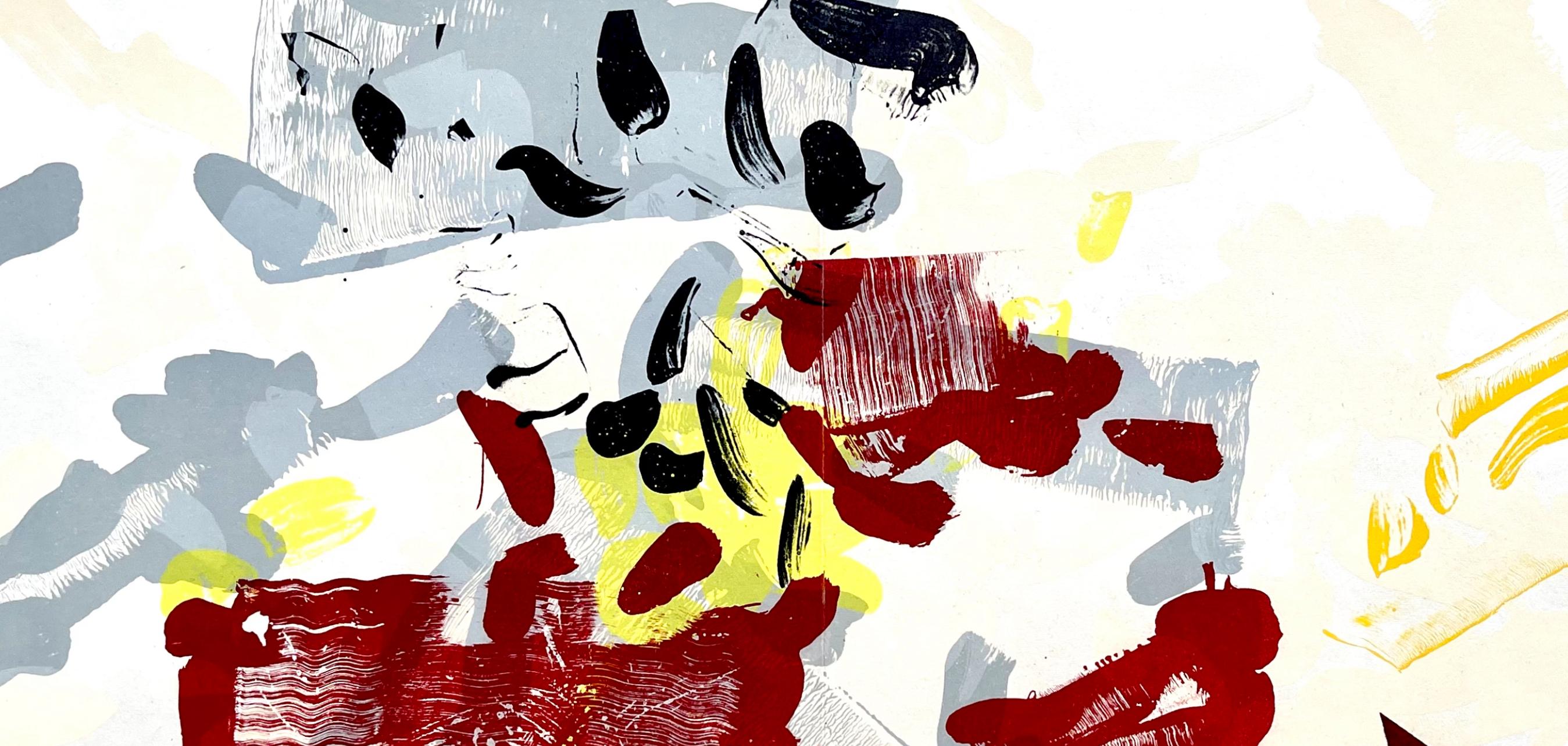 Riopelle, Composition, Derrière le miroir (après) - Moderne Print par Jean-Paul Riopelle