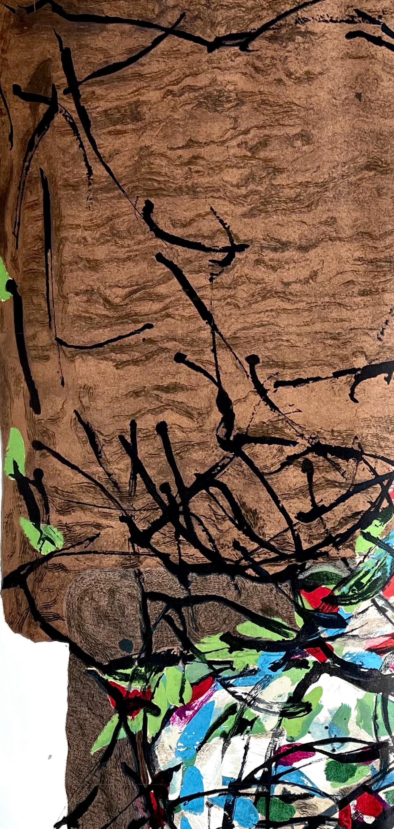 Riopelle, Composition, Derrière le miroir (après) - Moderne Print par Jean-Paul Riopelle