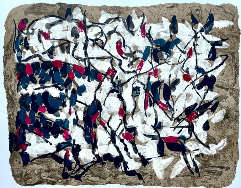 Riopelle, Composition, Derrière le miroir (after) For Sale at 1stDibs