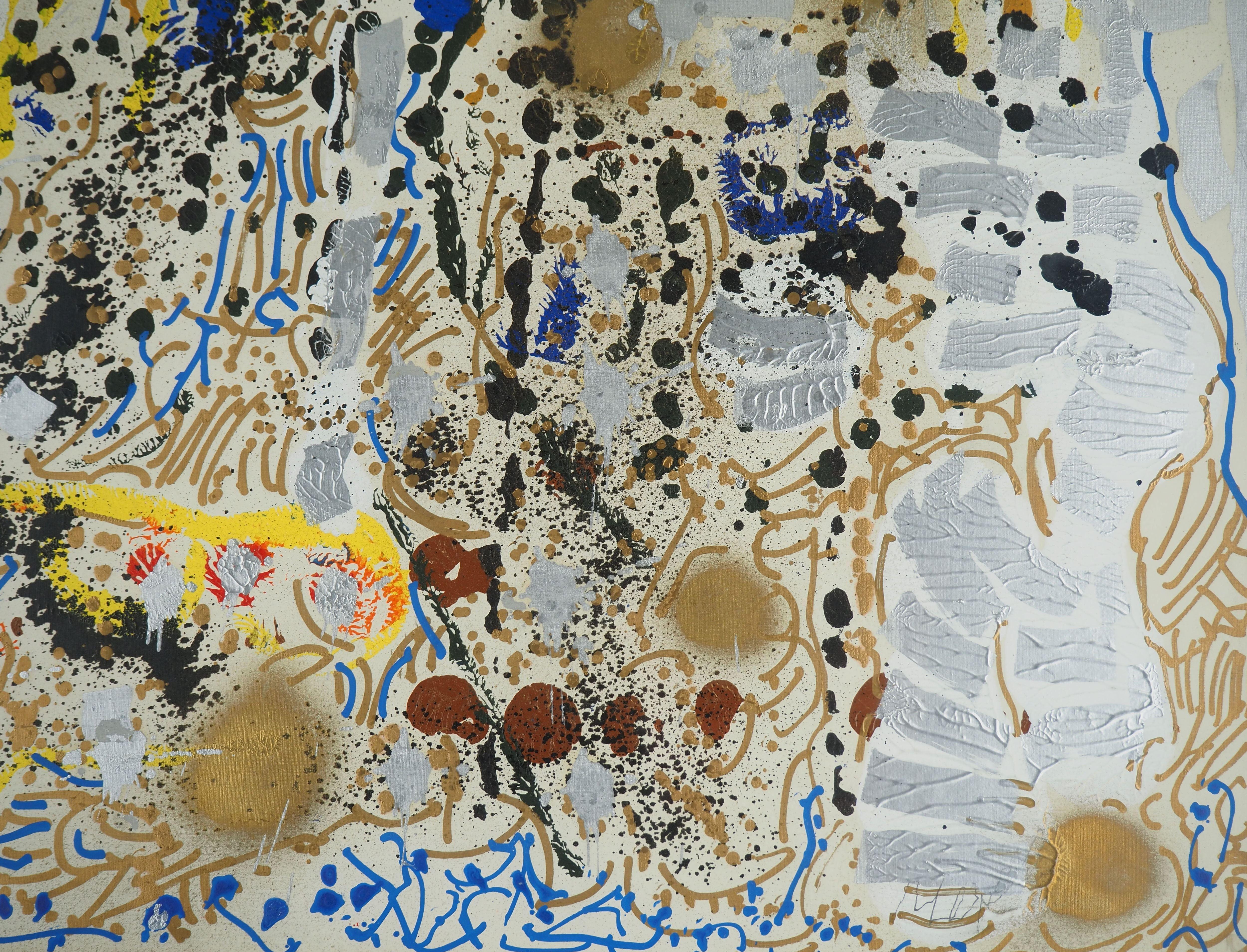 Compositon astratto - Pittura acrilica originale, FIRMATA in vendita 2