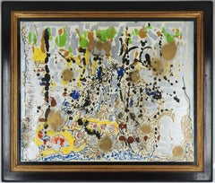 Vintage Abstract Compositon - Original Acrylic painting, SIGNED