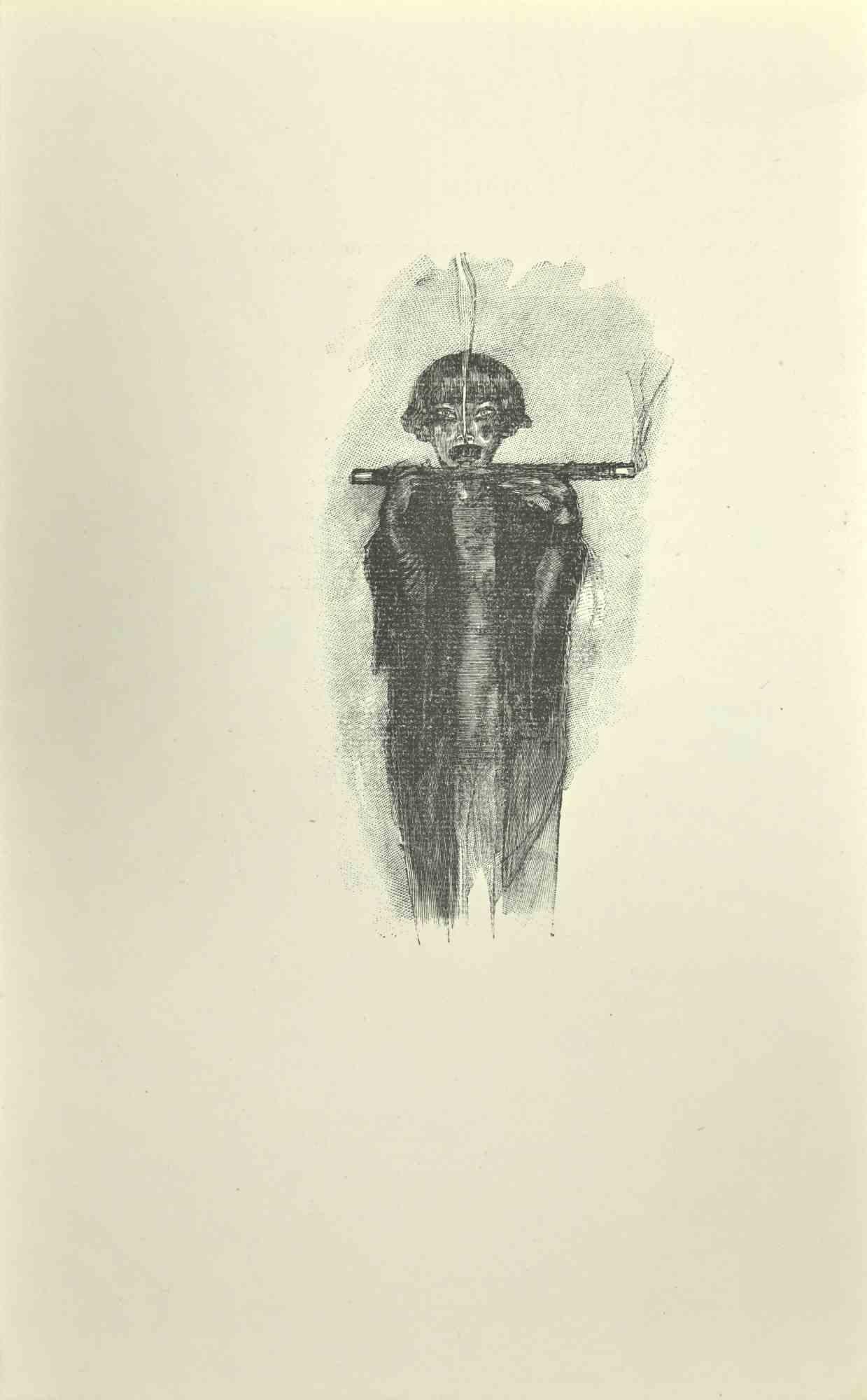 Die Figur ist ein Holzschnitt auf Papier, der nach Jean Paul Sauget für Maurice Magre's Les Soirs d'Opium realisiert wurde.

Veröffentlicht im Jahr 1921.

Gute Bedingungen.