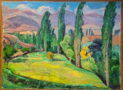 Fauvist French Landscape, The Cyprus Trees