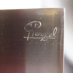 Jean Perzel Brushed Steel Art Deco Sconces