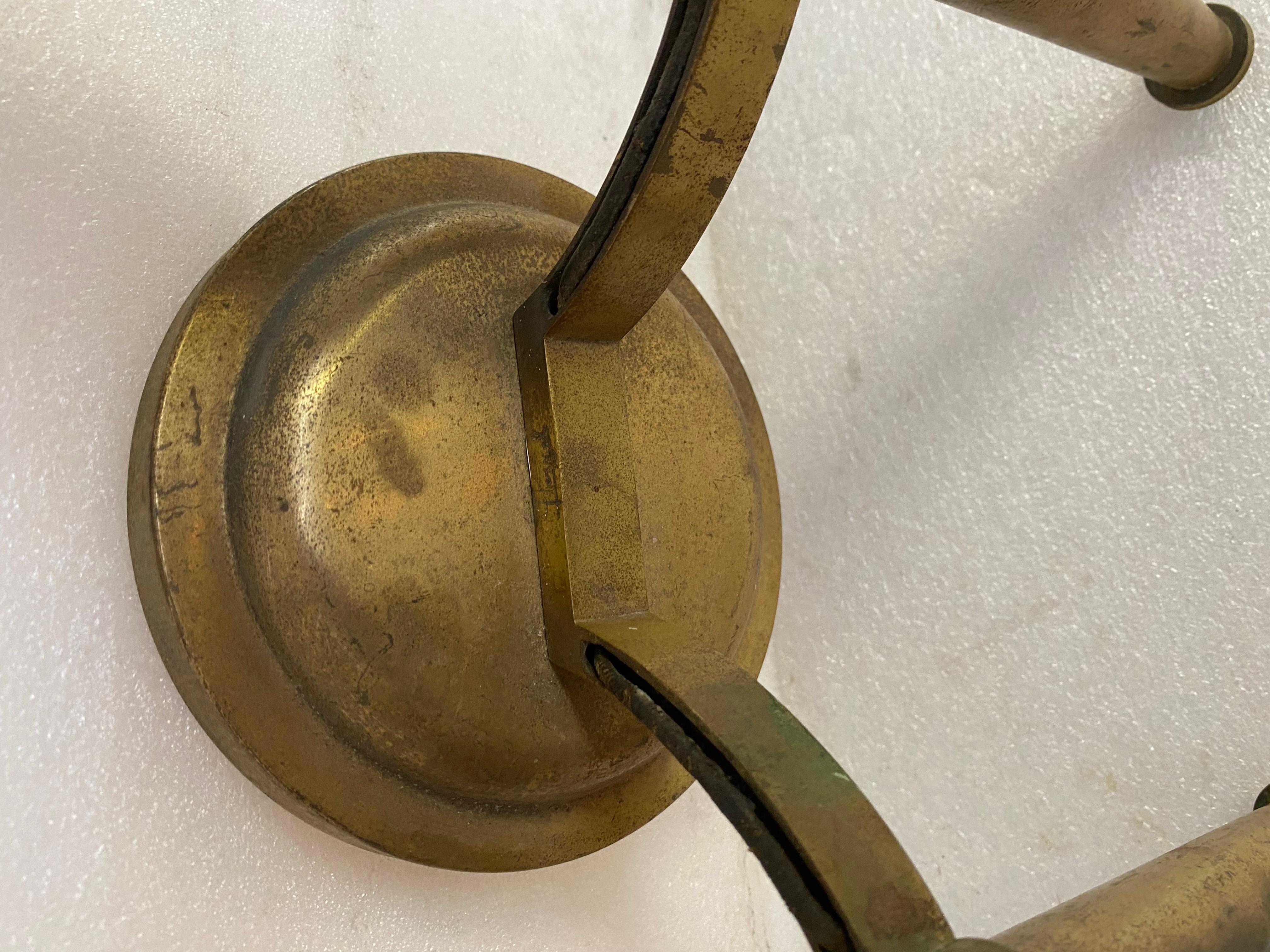 Mid-20th Century Jean Perzel “model 909” Known As “flambeau”  1950' Signed Sconces Pair For Sale