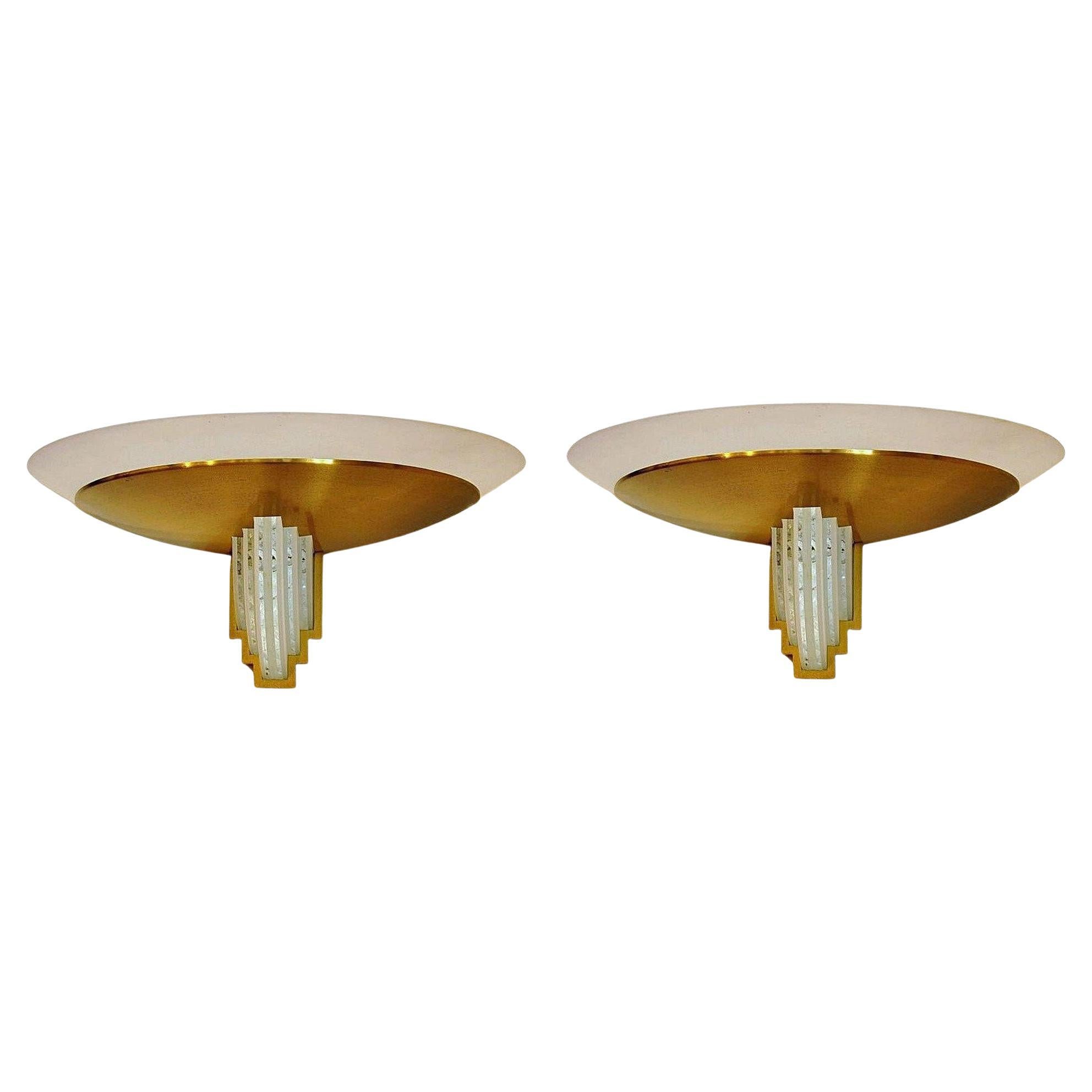 Jean Perzel, paire d'appliques art déco no. 542 bis