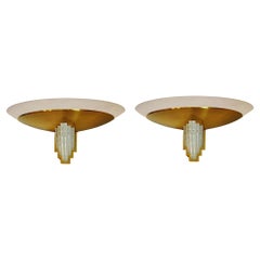Jean Perzel, pair of art deco wall lights no. 542 bis