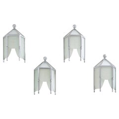 Jean Perzel set of four original cut glass wall lights from 1930s