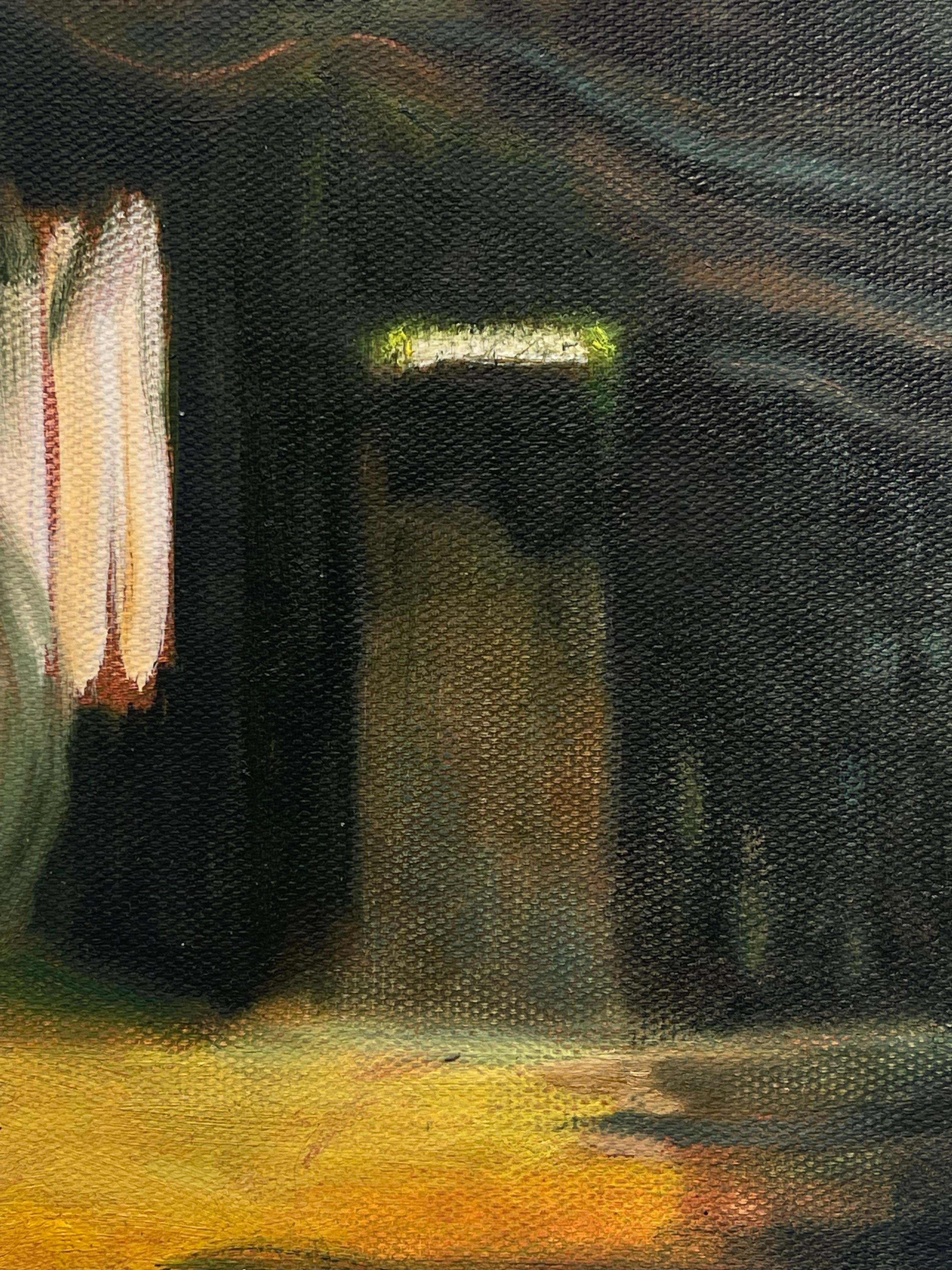Eine großartige Leinwand, voller Kontraste und Lichtspiele. Ein erhabenes, warmes Leuchten, das uns in Erinnerungen und eine Reflexion über die Zeit eintauchen lässt. Ein Werk über das Unmittelbare und das Ewige, aus der Reihe 