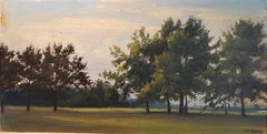 "Countryside" by J-P George - Oil on cardboard 16x31 cm