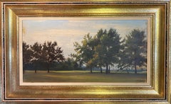 "Countryside" by J-P George - Oil on cardboard 16x31 cm