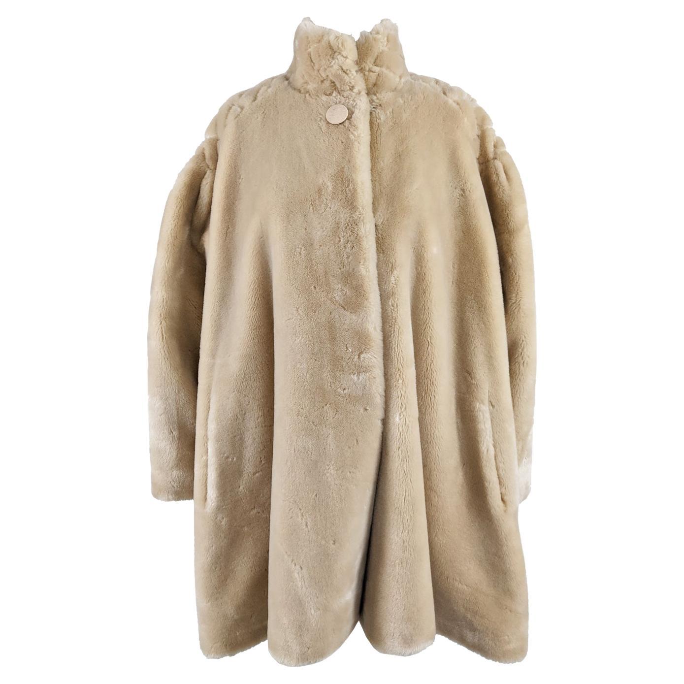 80’s Mint Pale Green Faux Fur Teddy Bear Coat by Jean-Philippe Ricquier