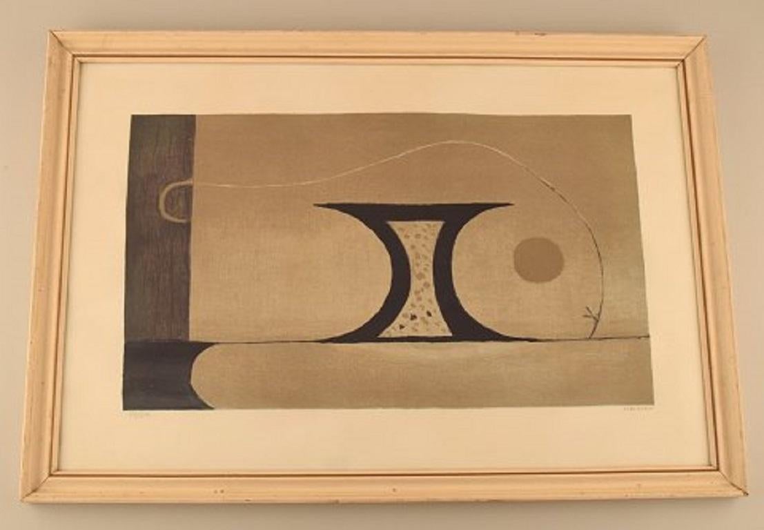 Jean Piaubert (1900-2002), bekannter französischer Künstler. 
Farblithografie. 1960s. 
Nummer 80/150.
Sichtbare Abmessungen: 49 x 29 cm.
Abmessungen insgesamt: 60 x 40 cm.
Der Rahmen misst: 3 cm.
In ausgezeichnetem Zustand.
Signiert und