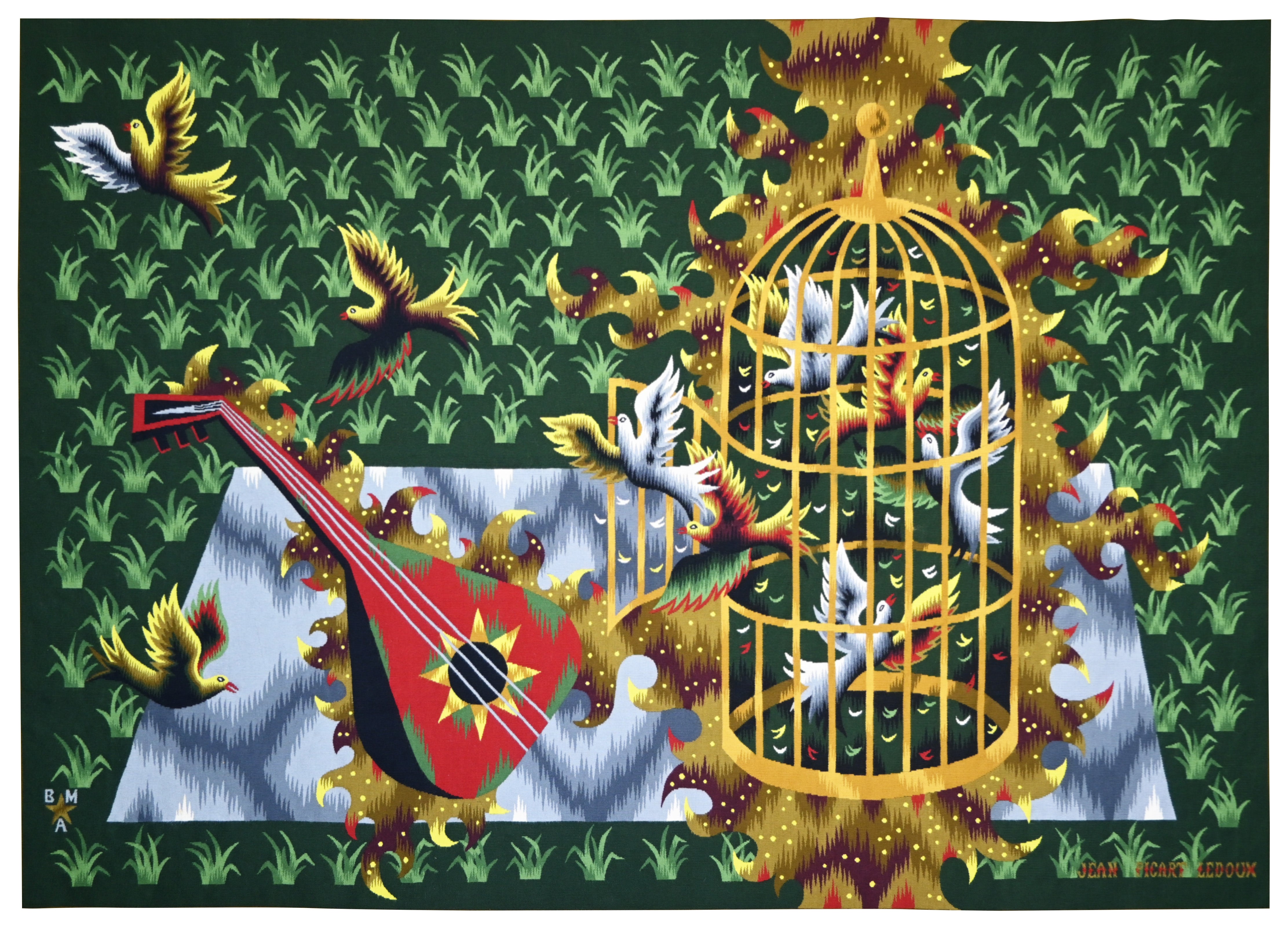 Jean Picart Le Doux - 20th moderne Tapestry by Maison Berthaut Aubusson - N 1688