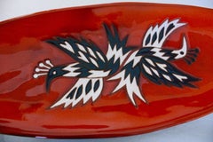 Jean Picart Le Doux, Large 'Oiseaux' Ceramic Bowl, 1960s