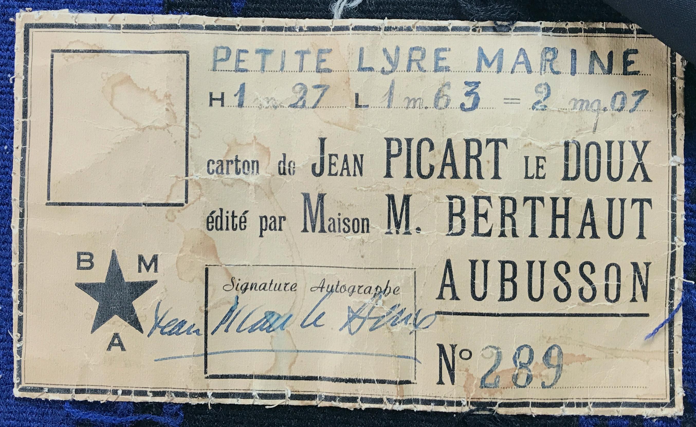 20th Century Jean Picart Le Doux Mid-Century Aubusson Tapestry For Sale