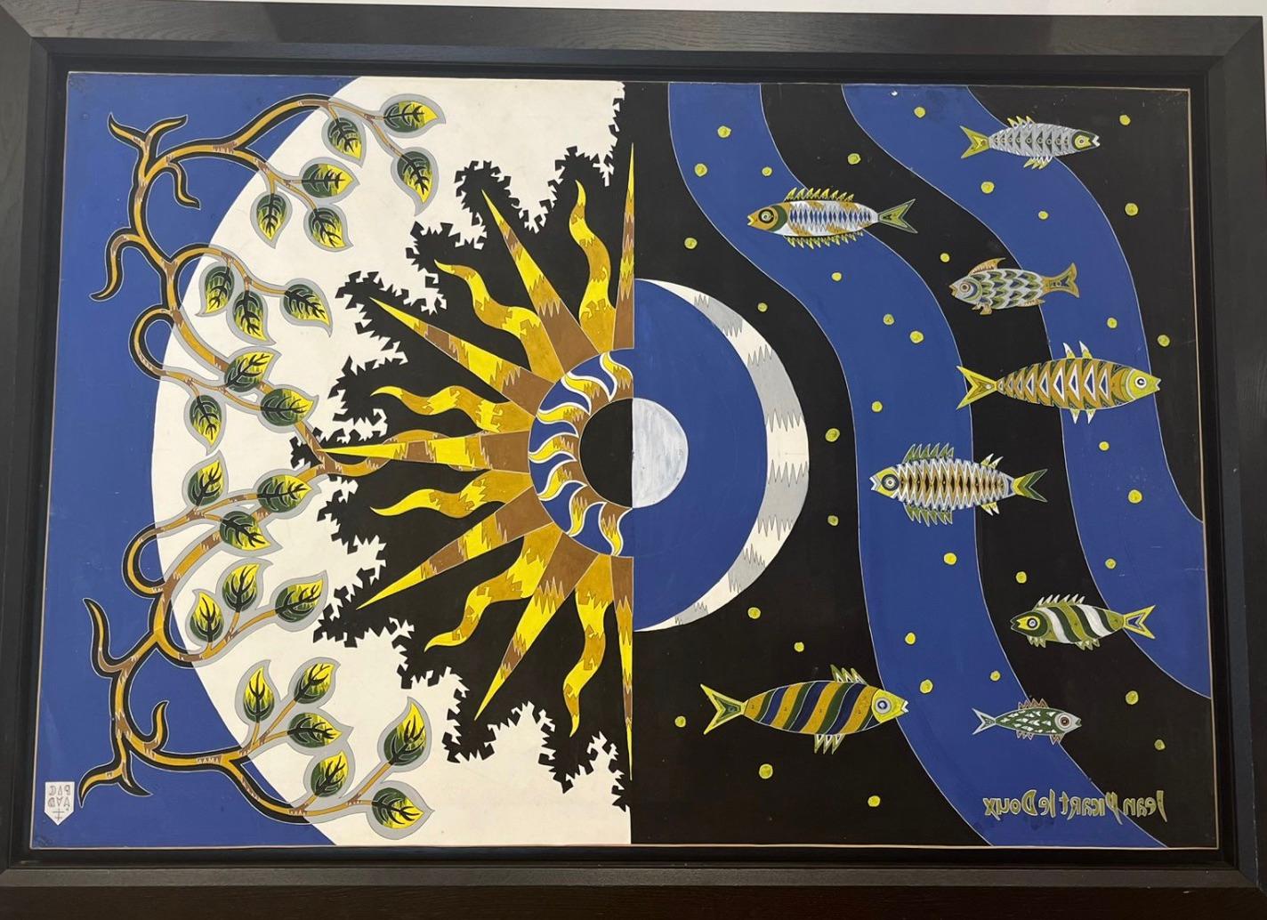 Abstract Painting de Jean Picart Le Doux - Tierra, sol, luna, mar