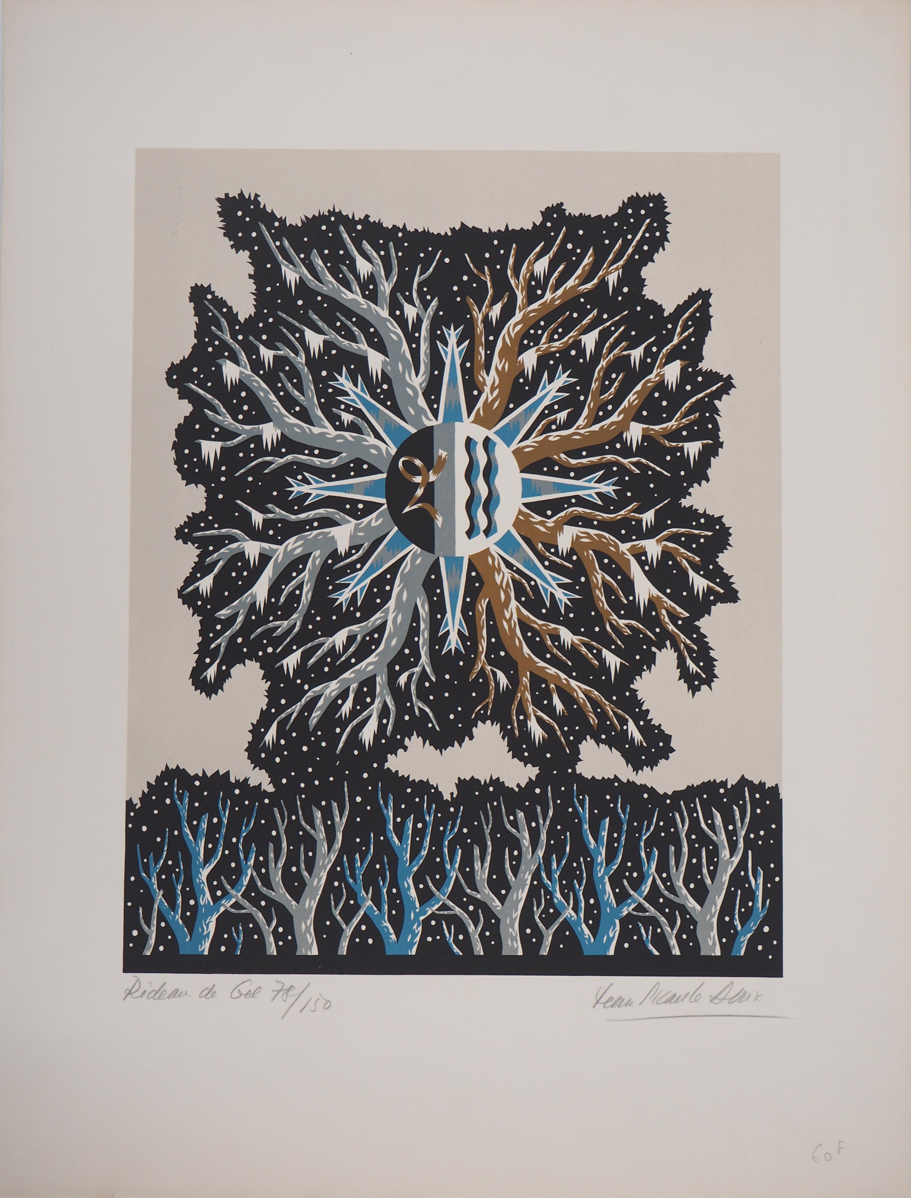 Print di Jean Picart Le Doux - Frost Curtain - litografia originale firmata/ 150