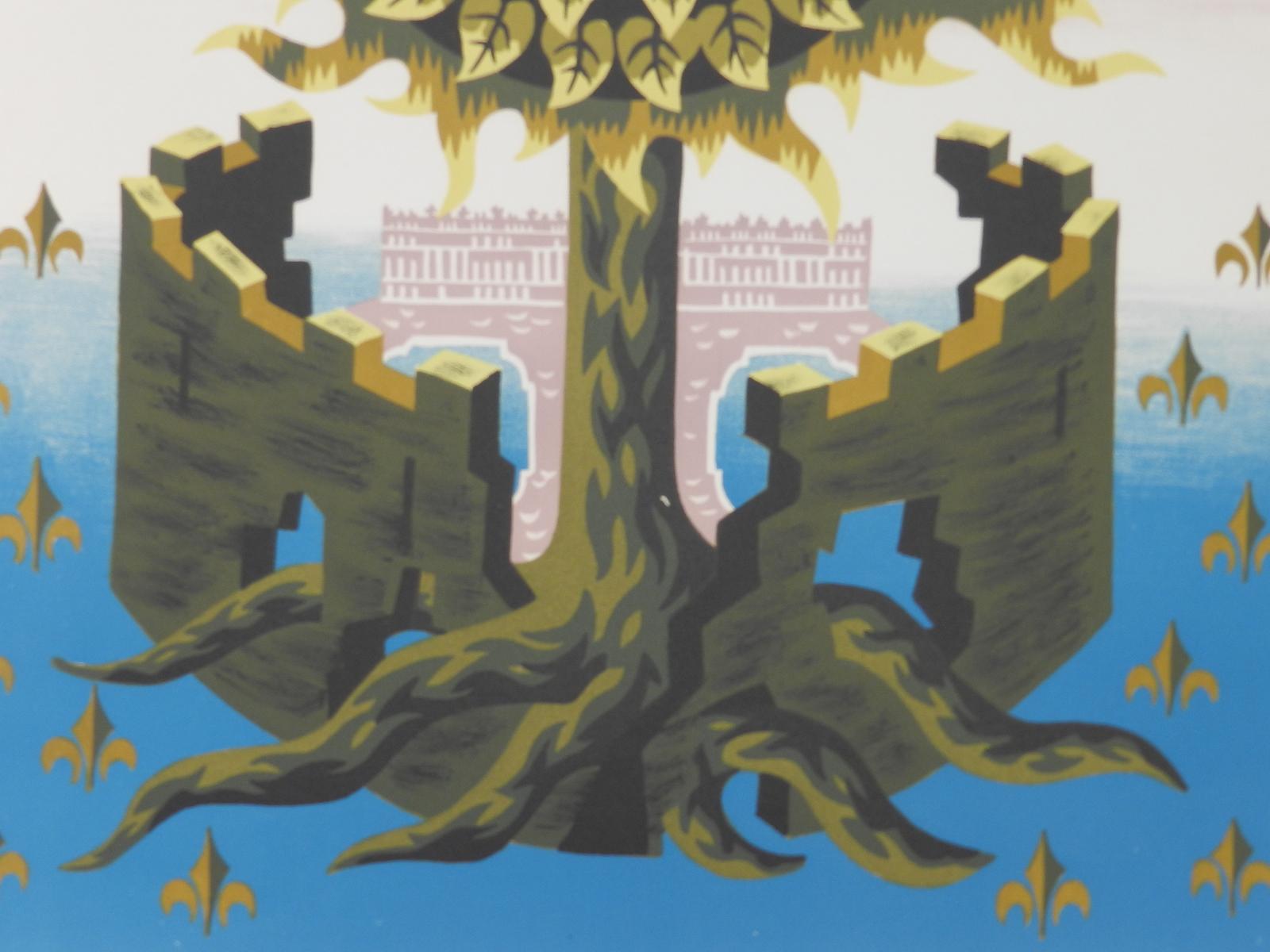 Jean Picart Le Doux Lithograph Tree of Life Signé à la main vers 1950-1960, non encadré en vente 4