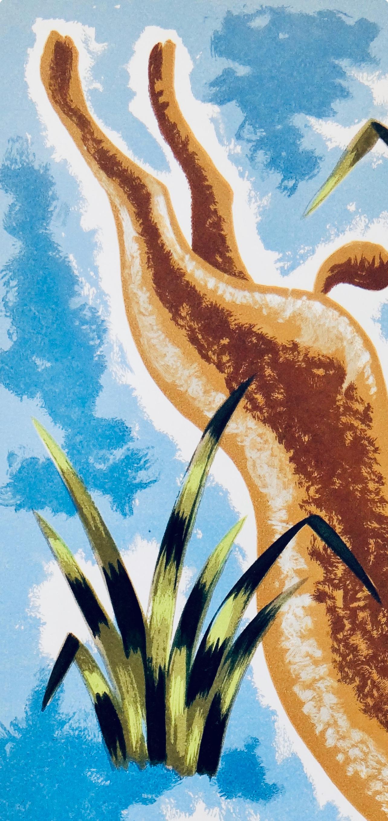 Le lièvre et la tortue, Vingt fables de La fontaine, Jean Picart Le Doux im Angebot 2
