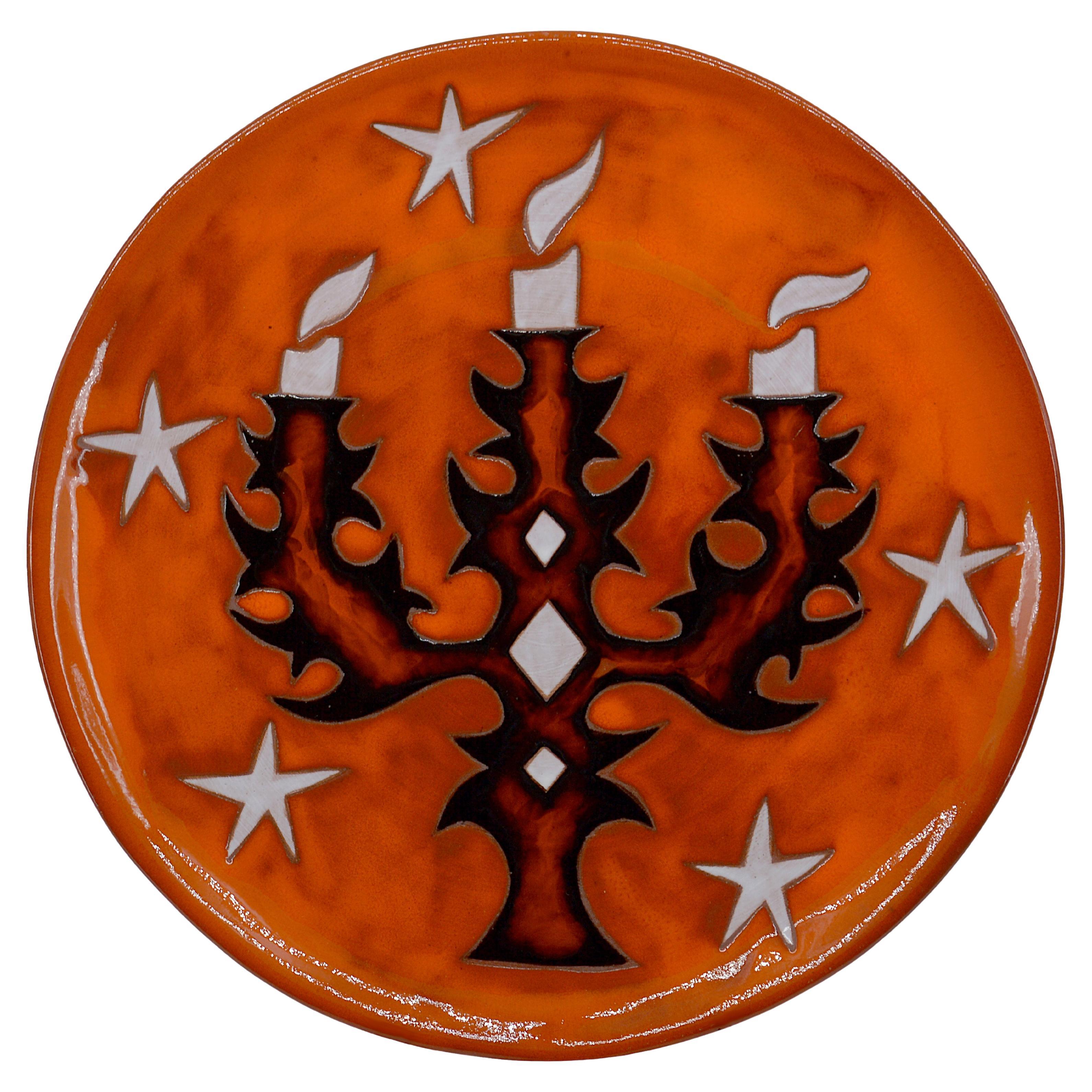 Jean Picart Le Doux, Wall Ceramic Bowl, 12/100, 1950s For Sale