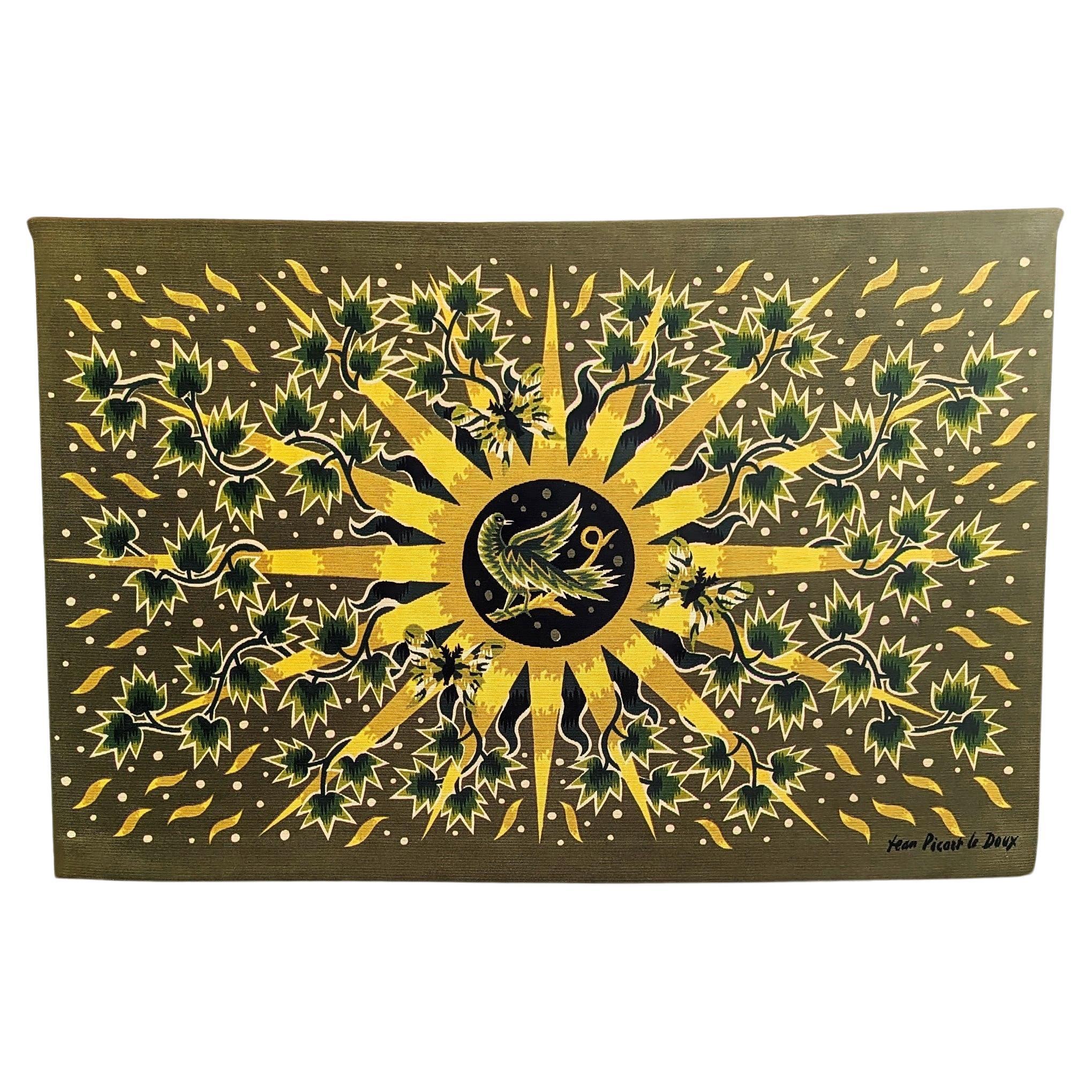 Jean Picart Ledoux Wool Tapestry "Lumière d'été", France 1960s For Sale