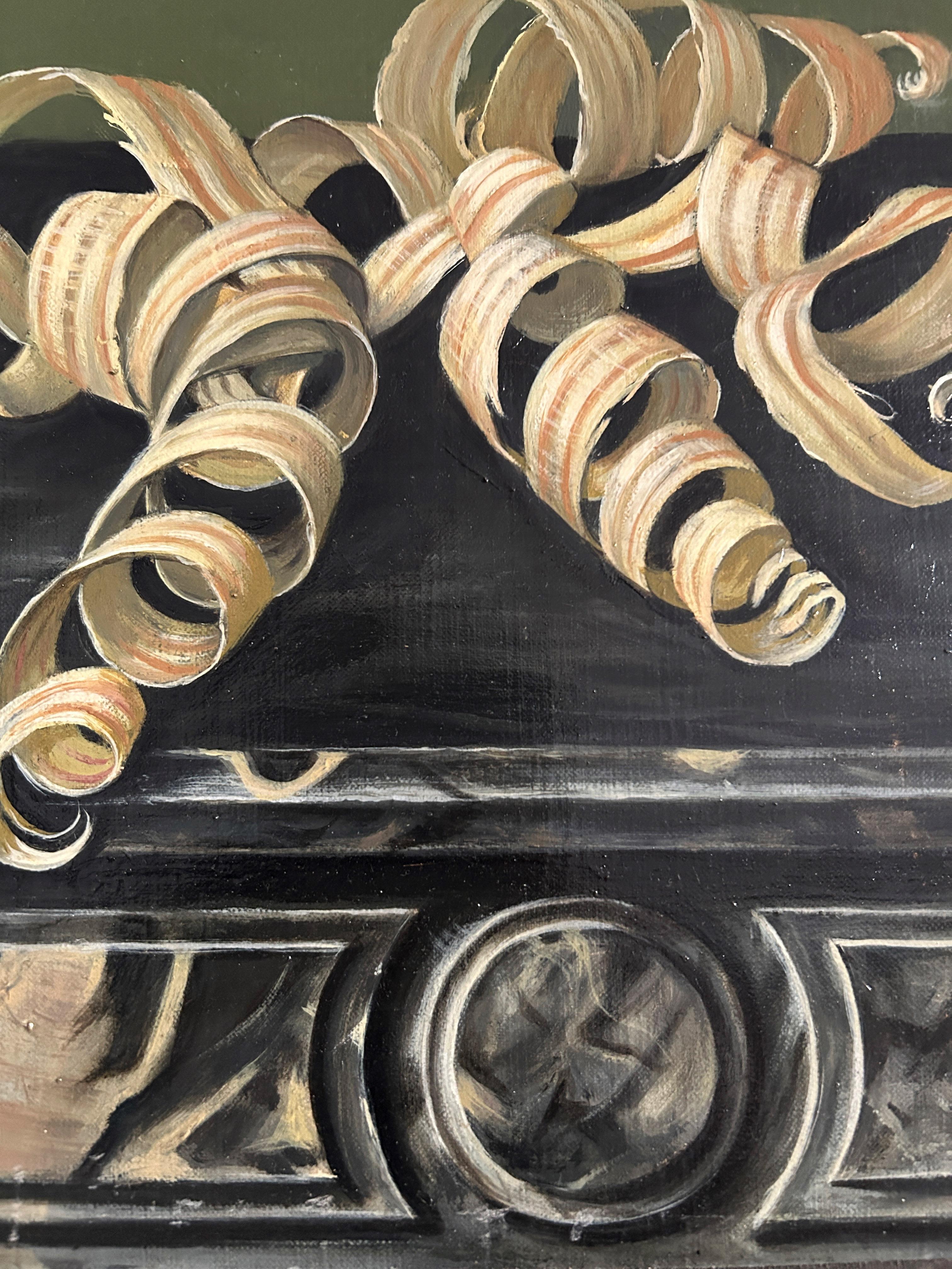 Jean-Pierre ALAUX (1925-2020), I trucioli, olio su tela - Painting di Jean-Pierre Alaux