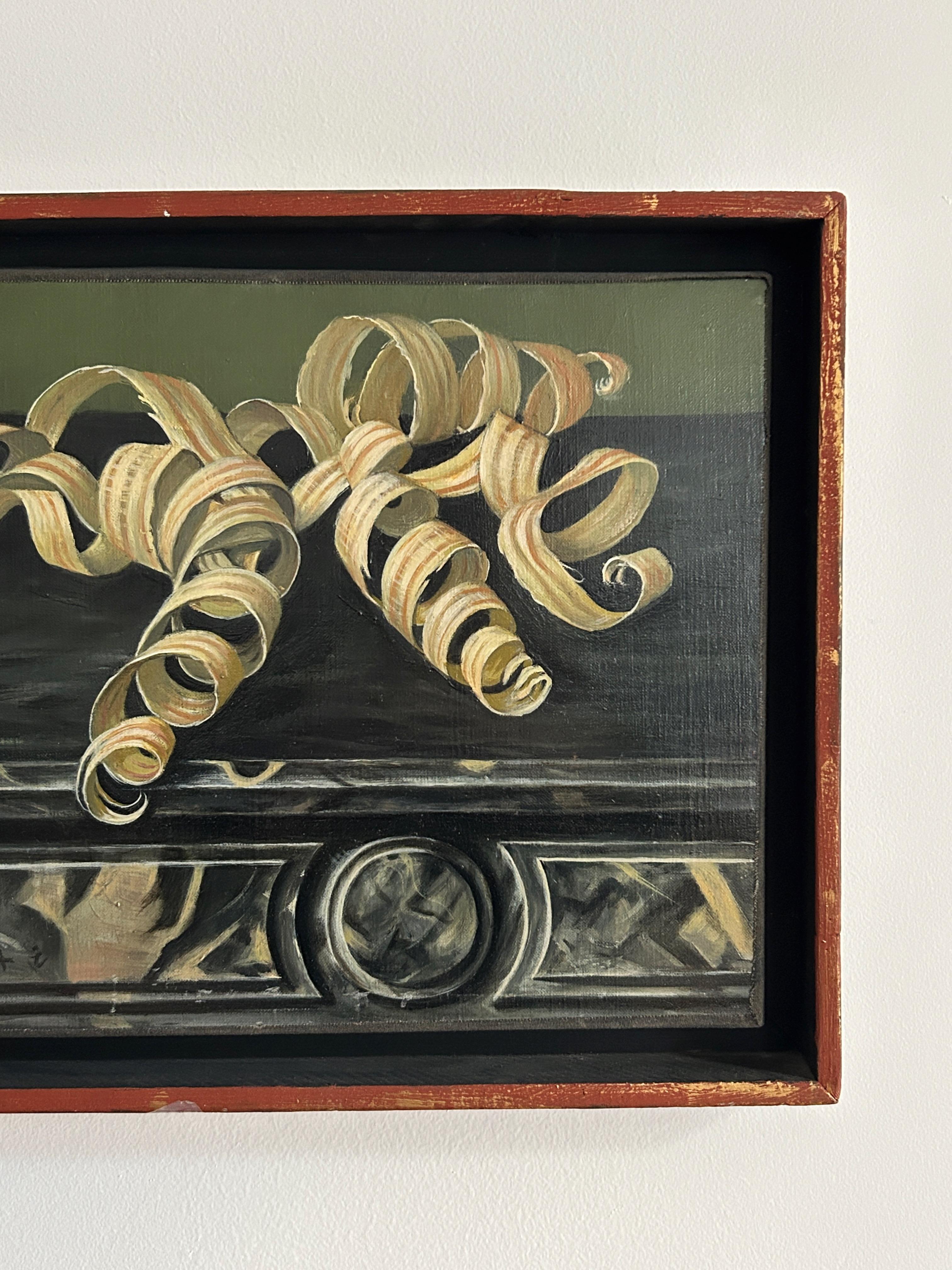 Jean-Pierre ALAUX (1925-2020), I trucioli, olio su tela - Still-Life Painting Grigio di Jean-Pierre Alaux