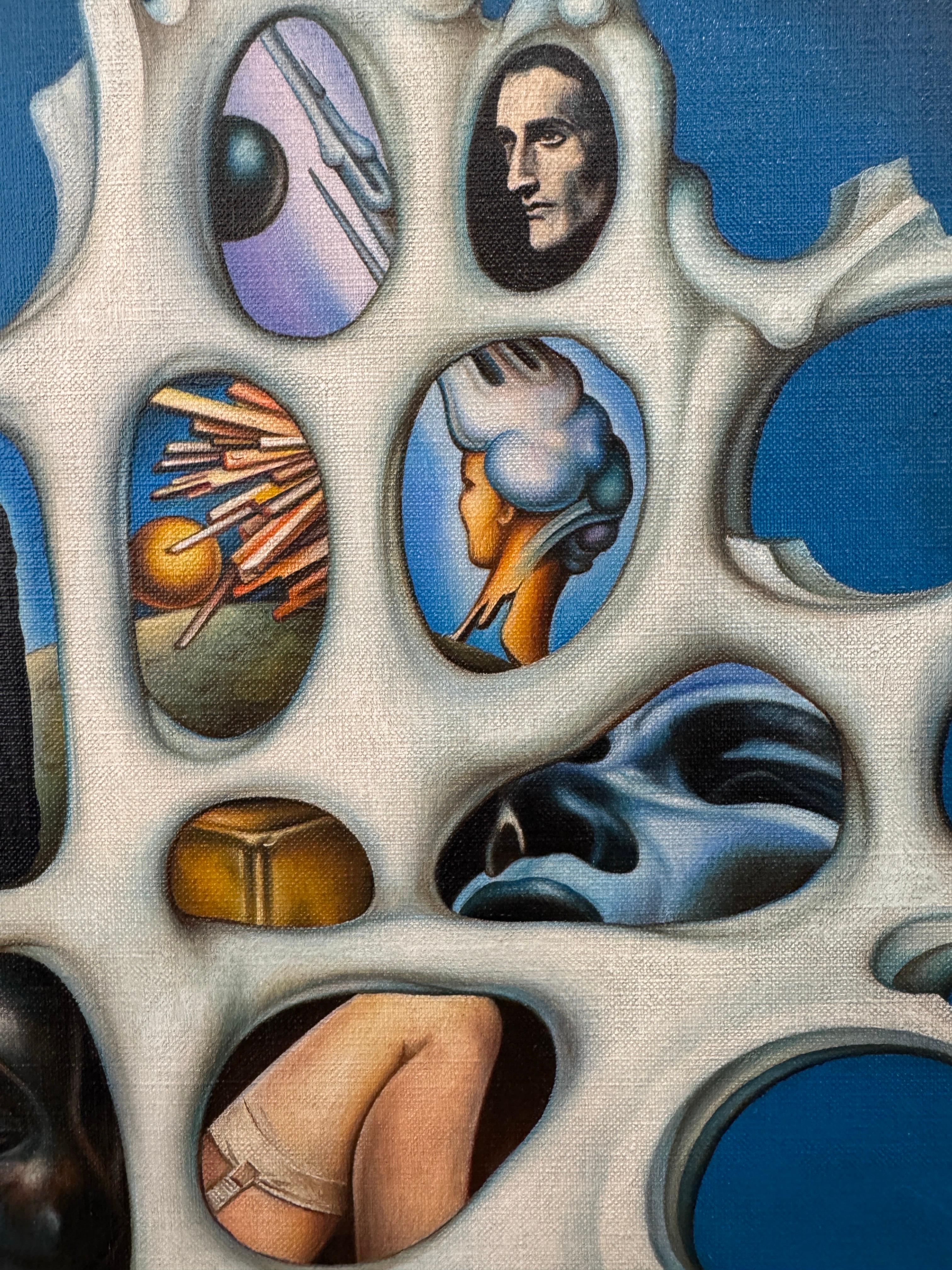 Kindheitserinnerungen von Jean-Pierre BURQUIER – Öl auf Leinwand – 129x80 cm im Angebot 4
