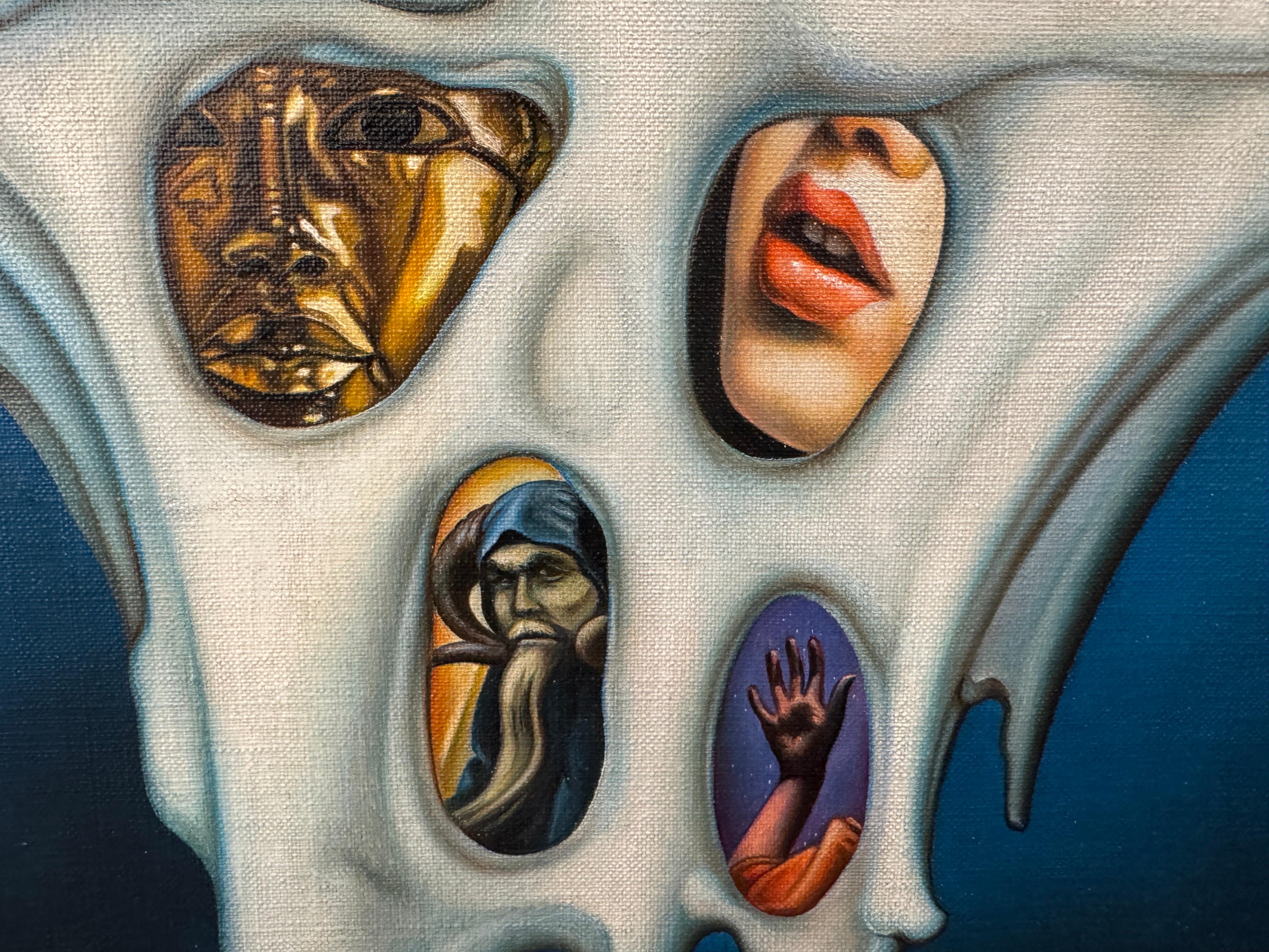 Kindheitserinnerungen von Jean-Pierre BURQUIER – Öl auf Leinwand – 129x80 cm im Angebot 5