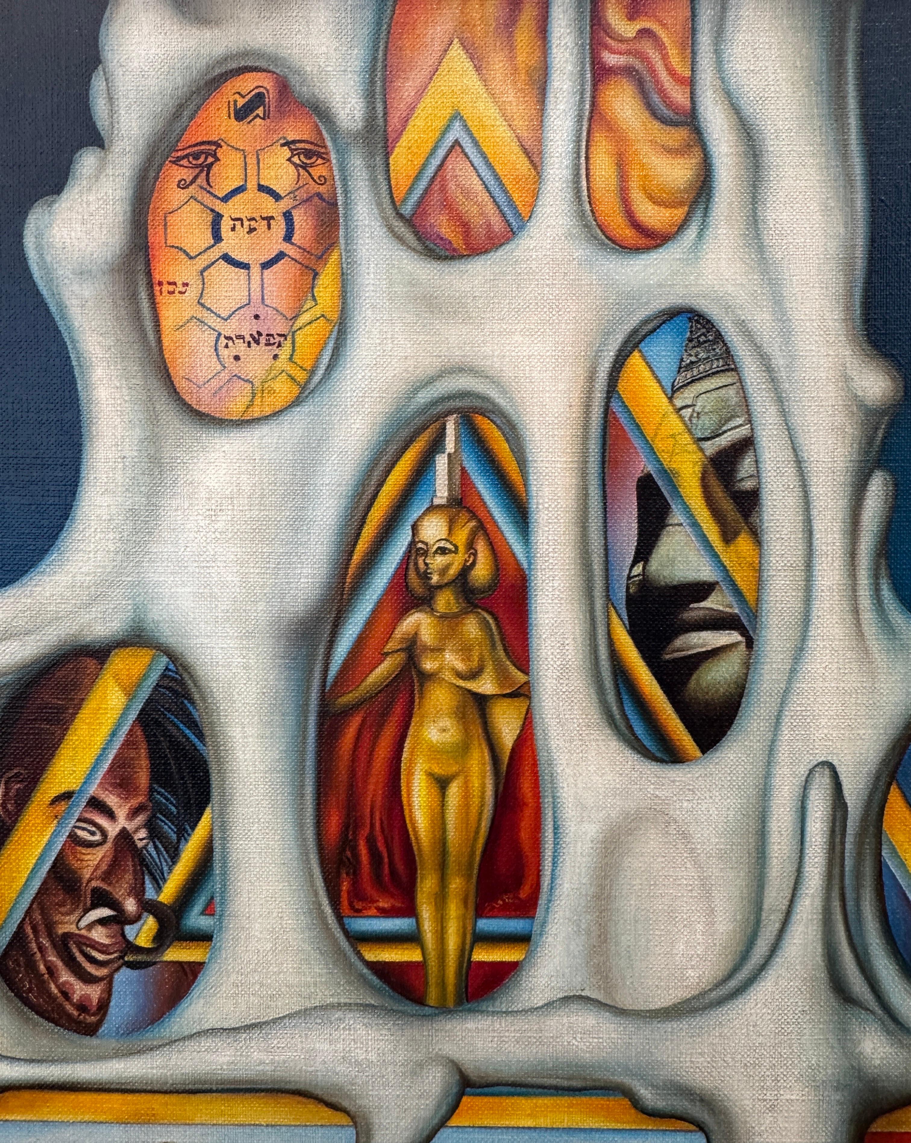 Kindheitserinnerungen von Jean-Pierre BURQUIER – Öl auf Leinwand – 129x80 cm im Angebot 6