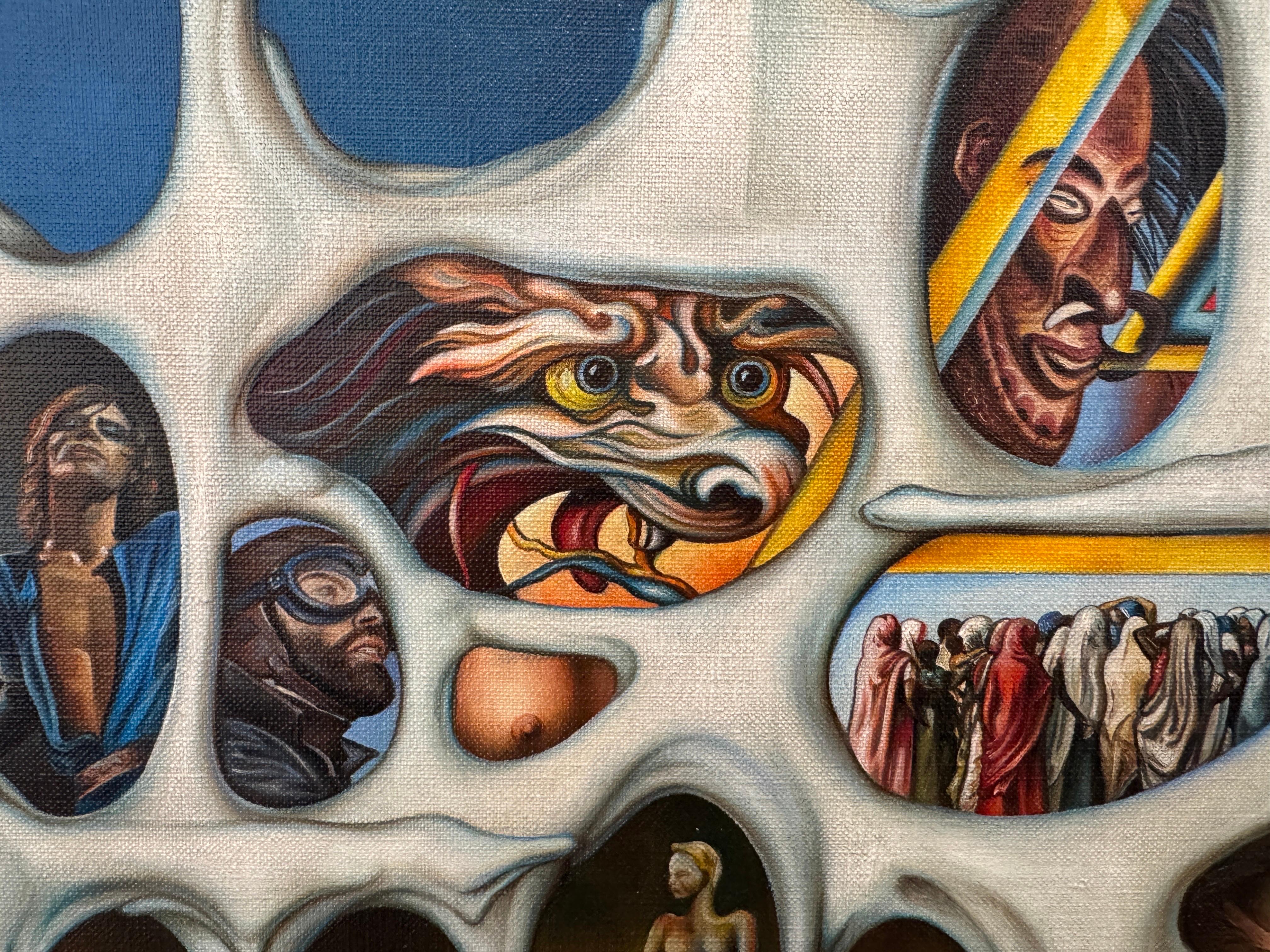 Kindheitserinnerungen von Jean-Pierre BURQUIER – Öl auf Leinwand – 129x80 cm im Angebot 7