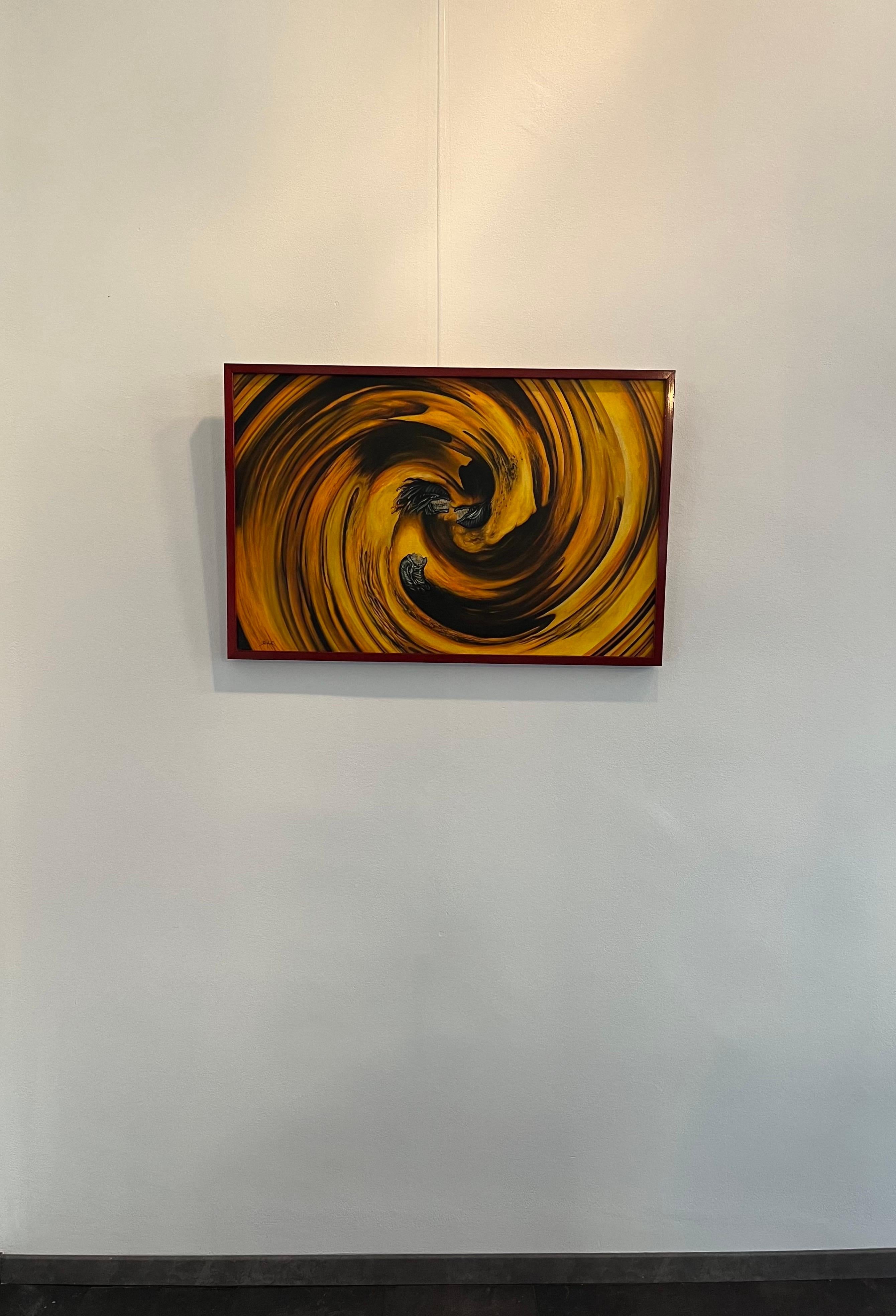 Maelstrom Space von Jean-Pierre BURQUIER - Öl auf Leinwand - 92x60 cm im Angebot 8