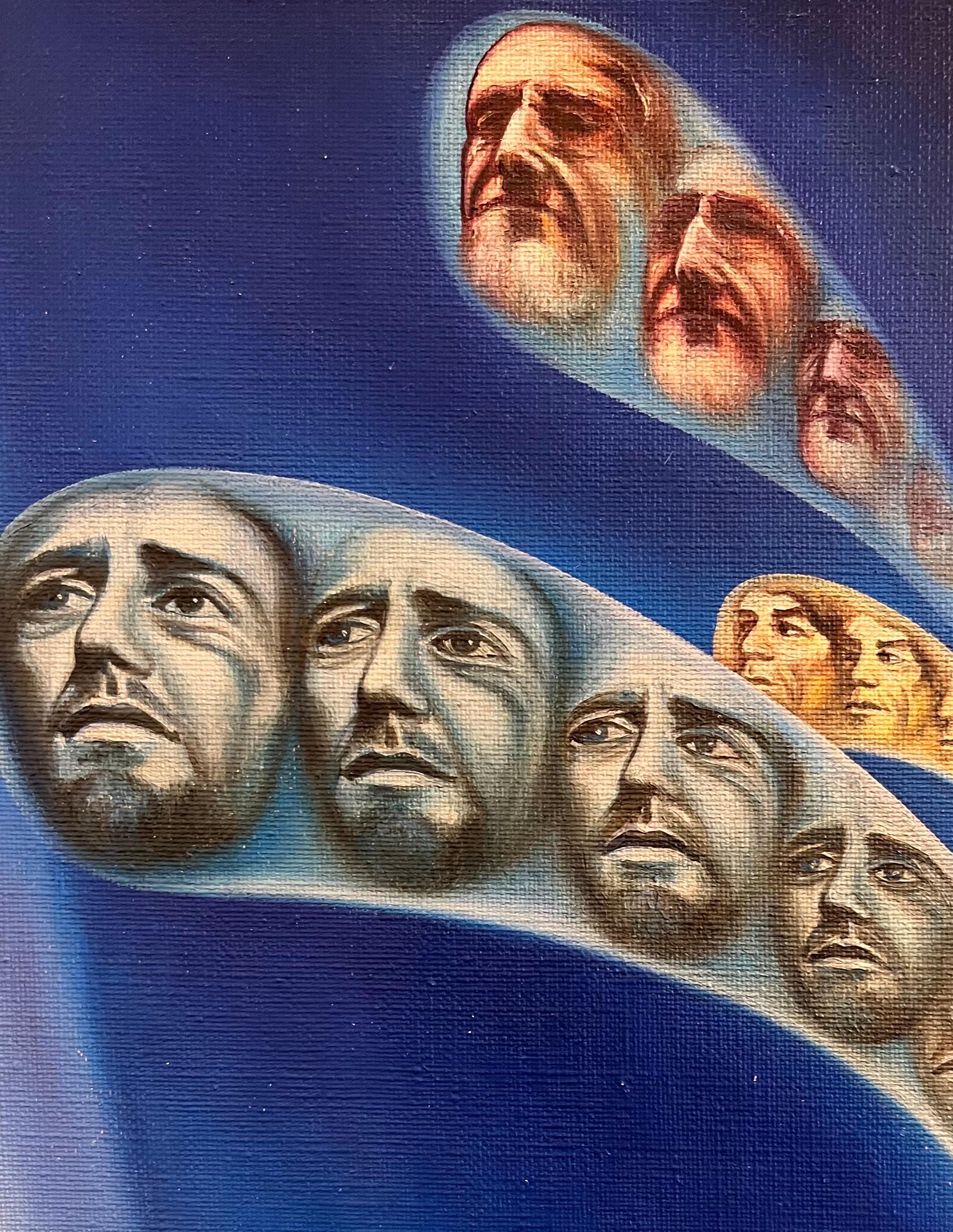 The Tower of Babel von Jean-Pierre BURQUIER - Öl auf Leinwand - 81x65 cm im Angebot 6