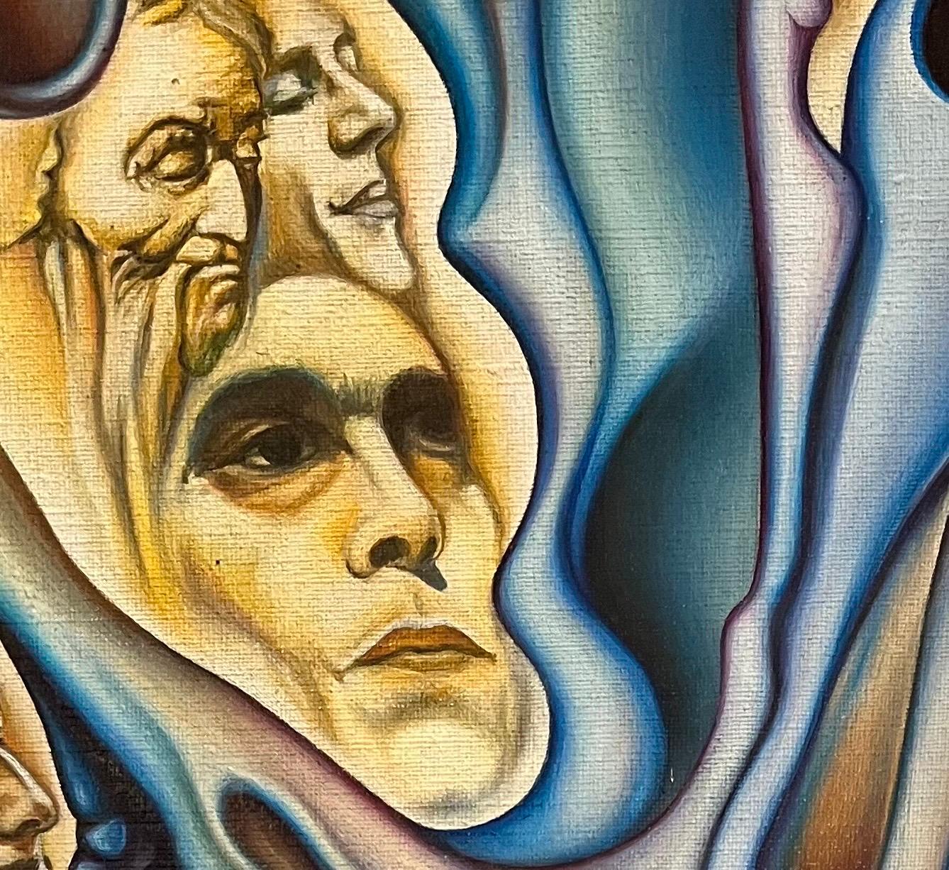 The Tree of Life by Jean-Pierre BURQUIER - Oil on Canvas - 81x65 cm For Sale 5