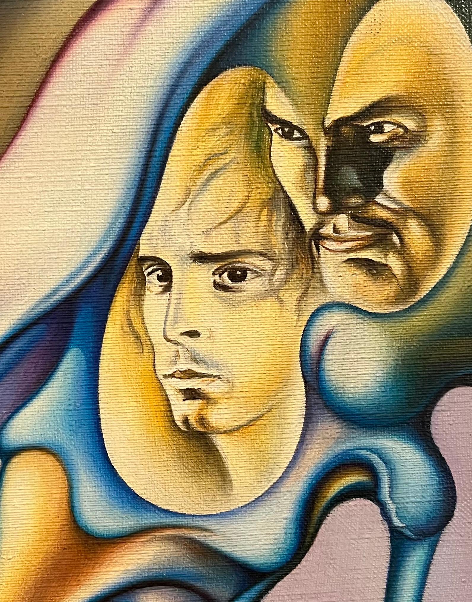 The Tree of Life by Jean-Pierre BURQUIER - Oil on Canvas - 81x65 cm For Sale 8