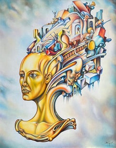 "Voyage en Céphalie" de Jean-Pierre BURQUIER - Huile sur toile - 81x65 cm