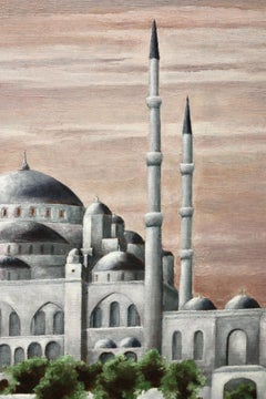 Jean-Pierre Capron '1921-1997' "La Mosquee Bleue D'istanbul" Oil on Canvas