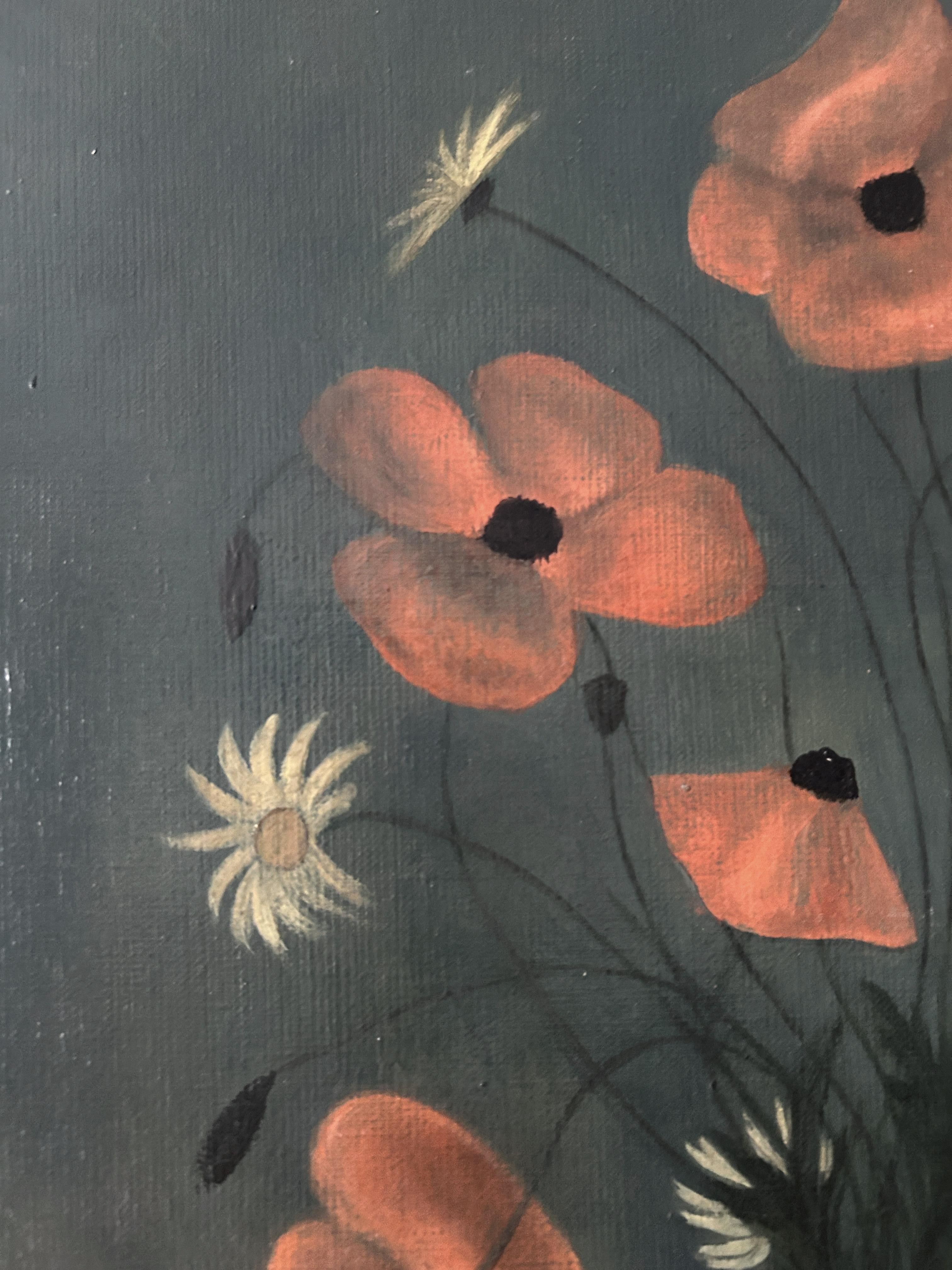 Jean-Pierre CAPRON (1921-1997)
Poppies and Daisies
Oil on canvas
Signed lower right
56 x 46 cm

Born in Cannes in 1921, Jean-Pierre Capron initially studied architecture in Lausanne. In 1945, he enrolled at the École des Beaux-Arts in Paris in the