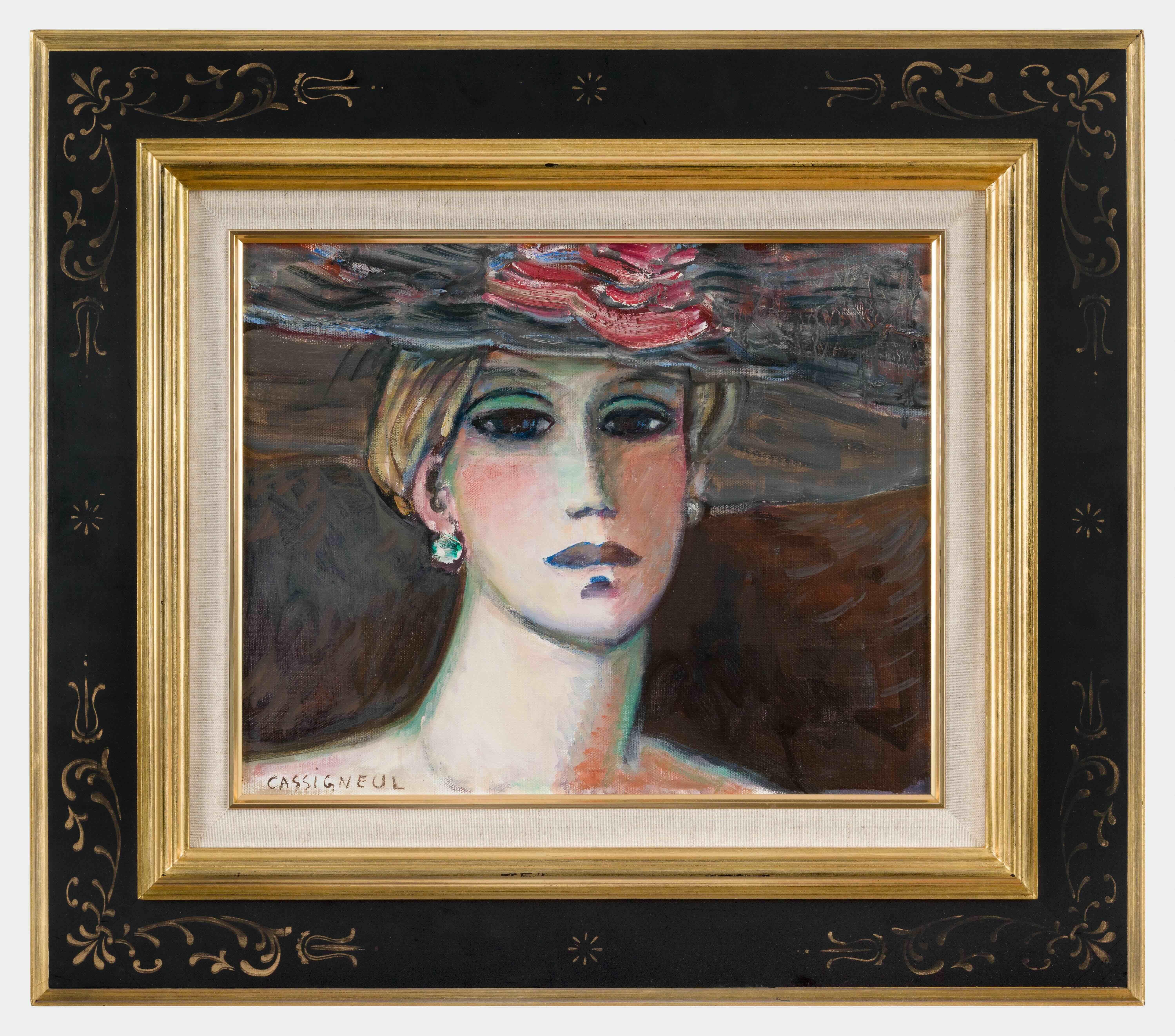 Aude de Jean-Pierre Cassigneul - Retrato, Pintura, Óleo sobre lienzo en venta 1