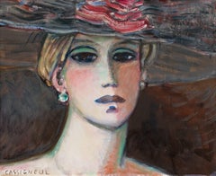 Aude par Jean-Pierre Cassigneul - Portrait, Peinture, Huile sur toile