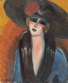 Vintage Françoise by Jean-Pierre Cassigneul - Portrait painting