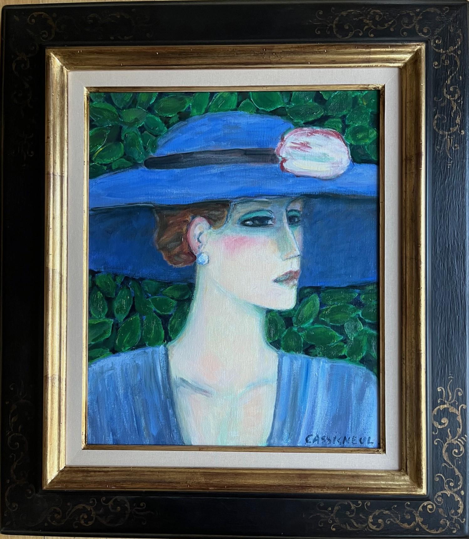 „La Capelin Bleue“ – Painting von Jean-Pierre Cassigneul