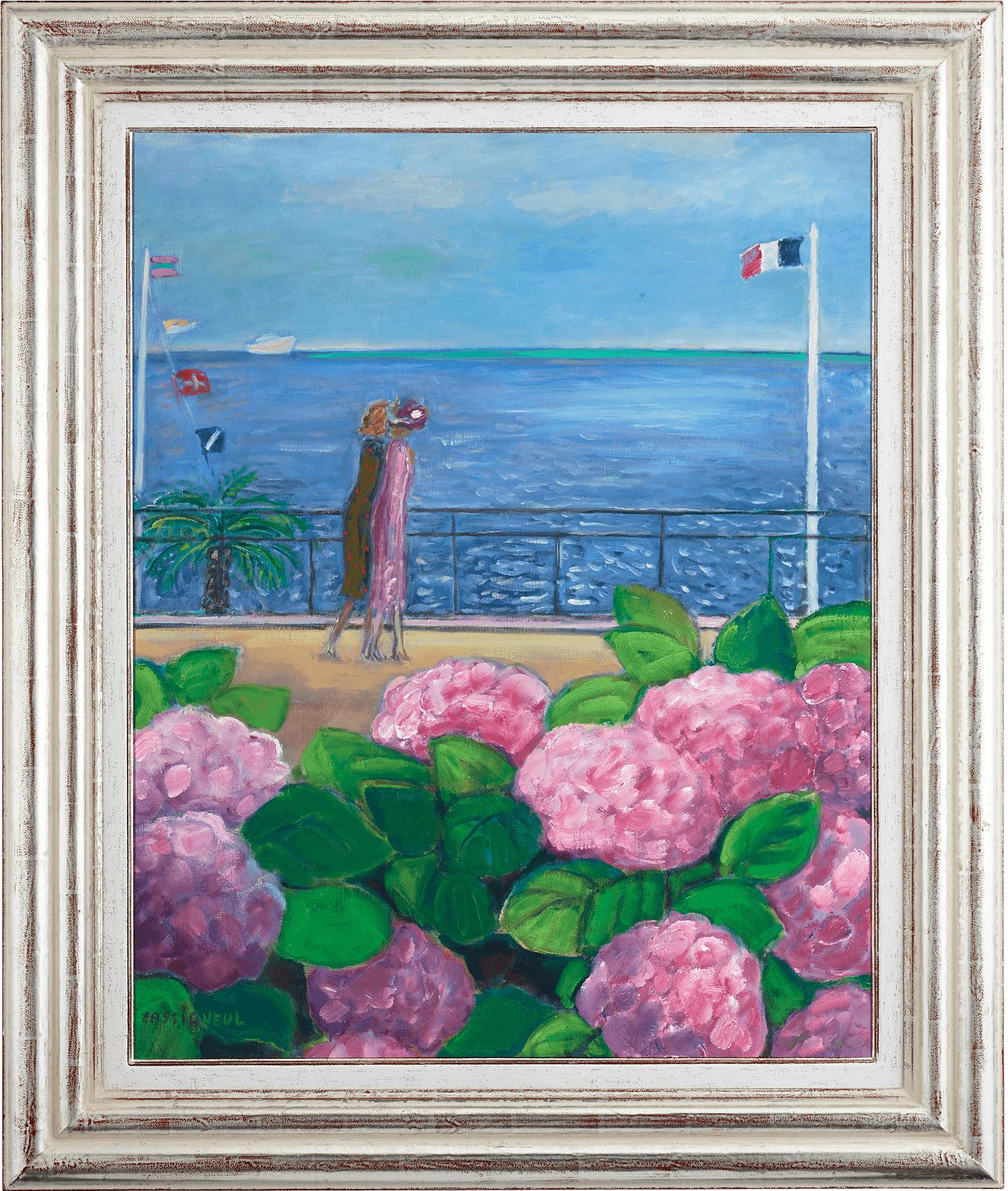 La Croisette - Painting by Jean-Pierre Cassigneul