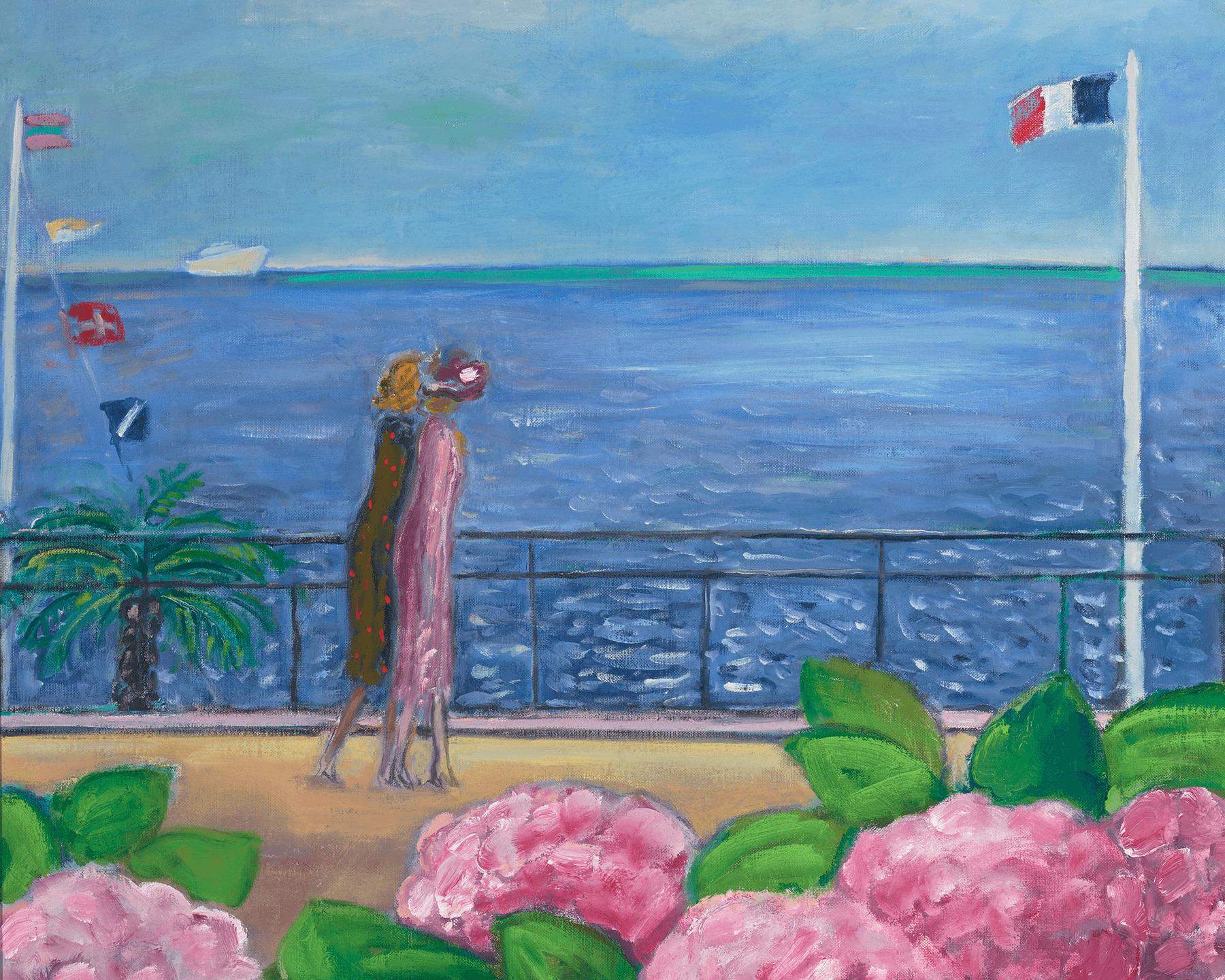 La Croisette - Modern Painting by Jean-Pierre Cassigneul