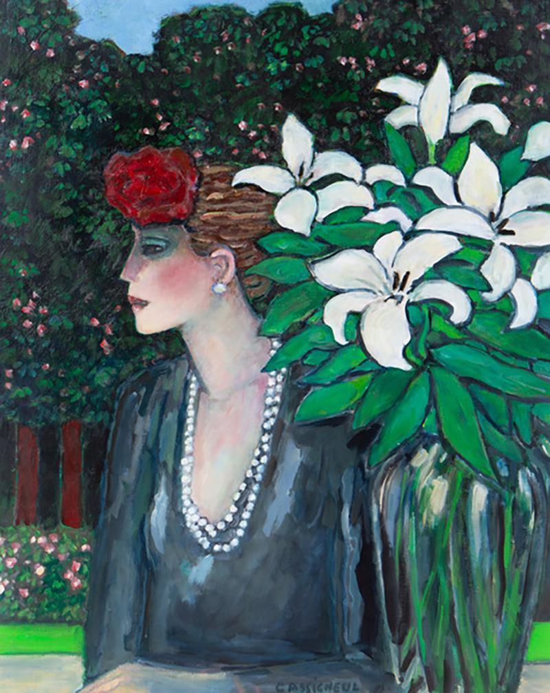 Figurative Painting di Jean-Pierre Cassigneul - Les Lys