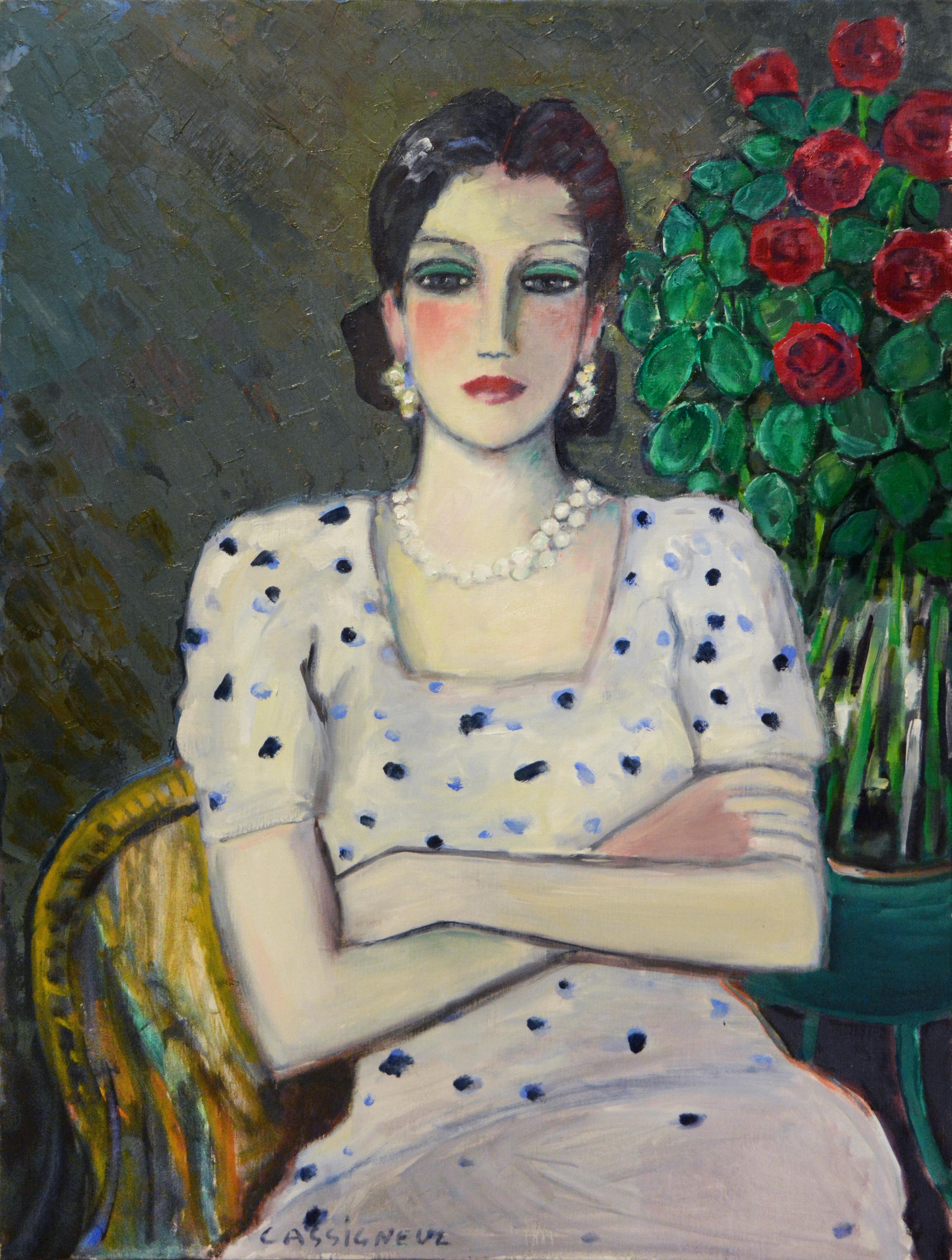 Modern Fauvist Portrait of a Woman by Cassigneul, 