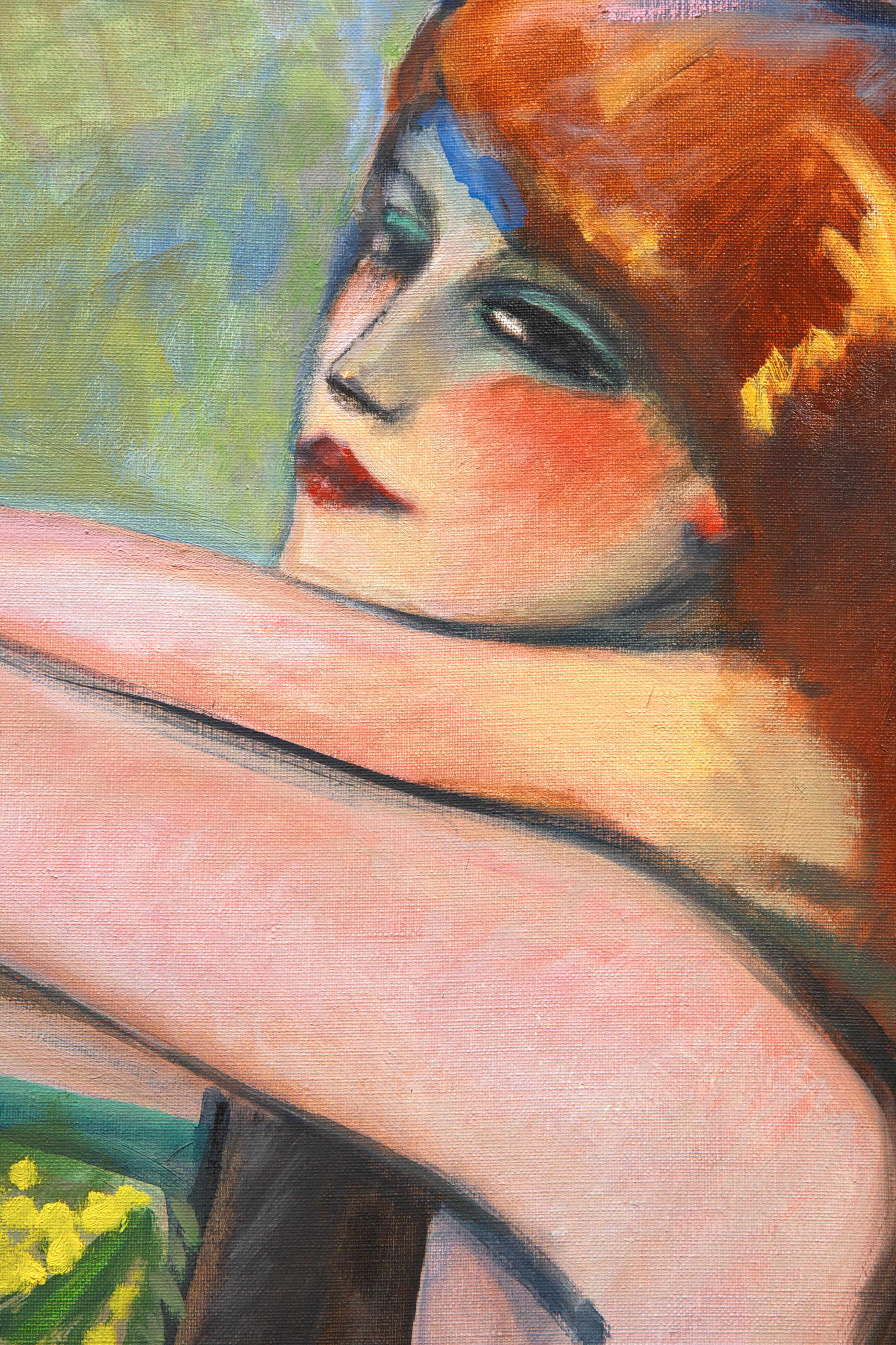 Modern Fauvist Portrait of a Woman by Cassigneul, 